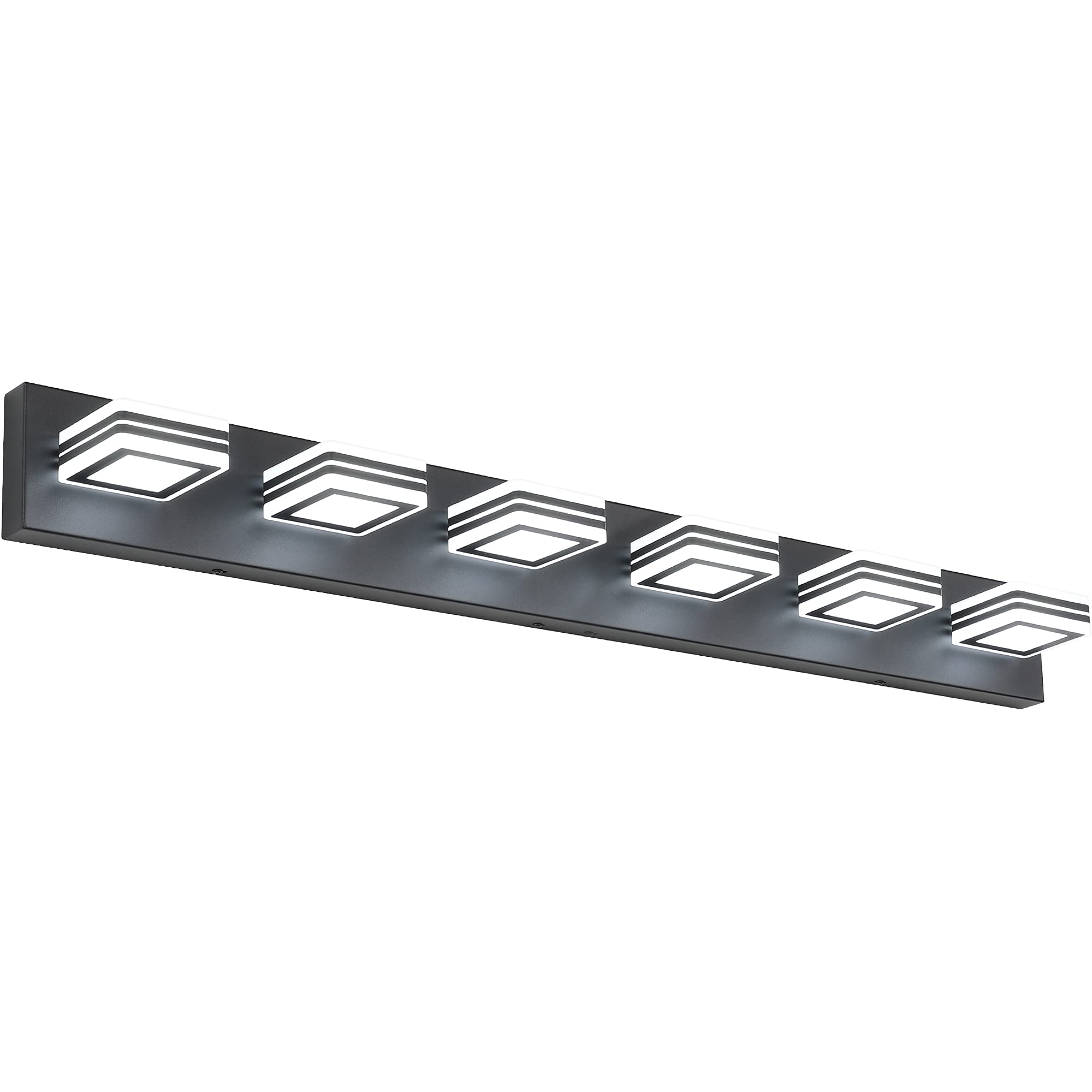 Modern Matt Black LED Bathroom Light Fixture - Over Mirror Vanity Lighting for Bathroom, Dimmable & Energy Efficient - Perfect for Modern Home, Spa, Hotel & Luxury Bathroom Decor