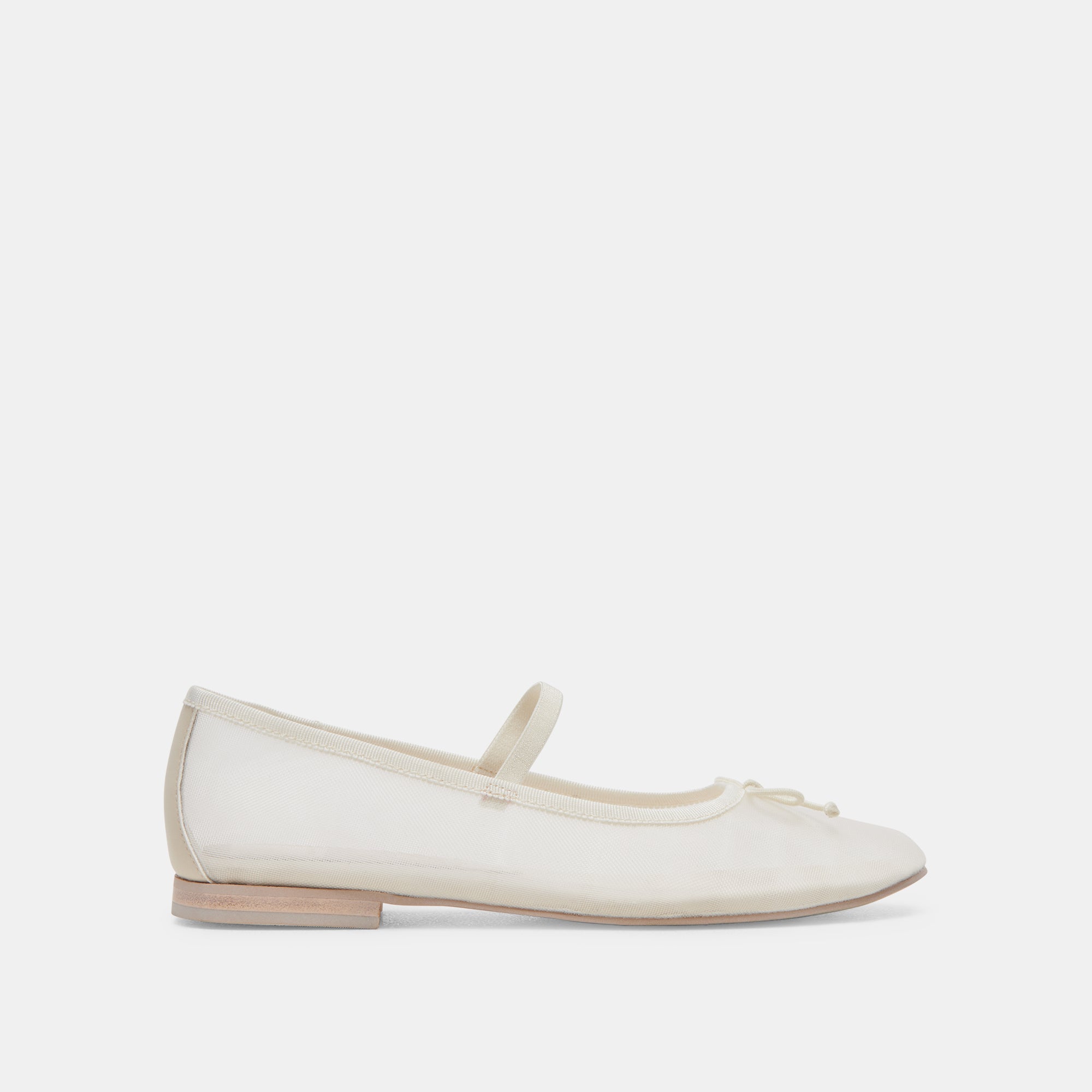 Cadel Women's Ballet Flats - Ivory Mesh Comfortable Slip-On Shoes for Casual Wear, Work & Travel