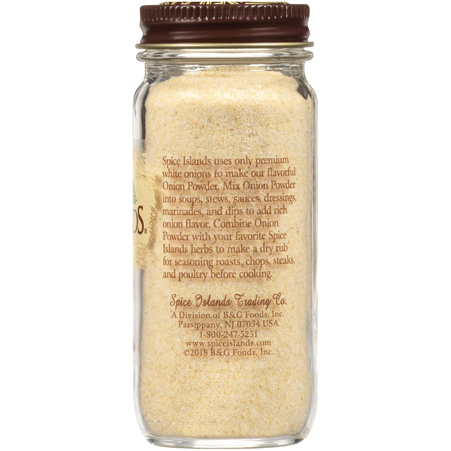 Spice Islands Onion Powder, 2.2 oz (Pack of 3) - Premium Dried Onion Seasoning for Cooking, Baking & Grilling - Perfect for Soups, Sauces, Rubs & Homemade Spice Blends