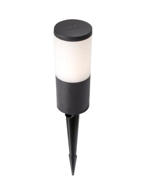 Amelia 250mm Black/Grey Opal LED 6W CCT Adjustable Bollard Spike Light - Outdoor Landscape Lighting for Garden, Pathway, and Driveway Illumination