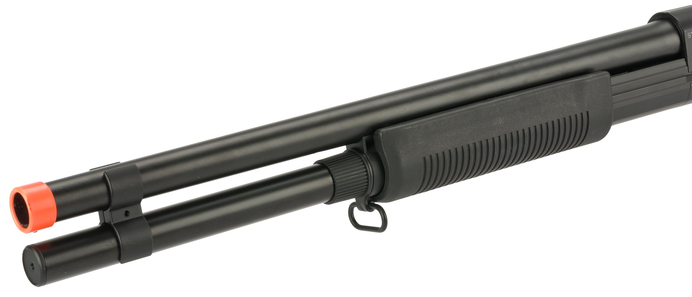 CYMA Standard Full Metal M870 3-Round Burst Multi-Shot Shell Loading Airsoft Shotgun with Folding Stock - Realistic Tactical Training & Outdoor Airsoft Games