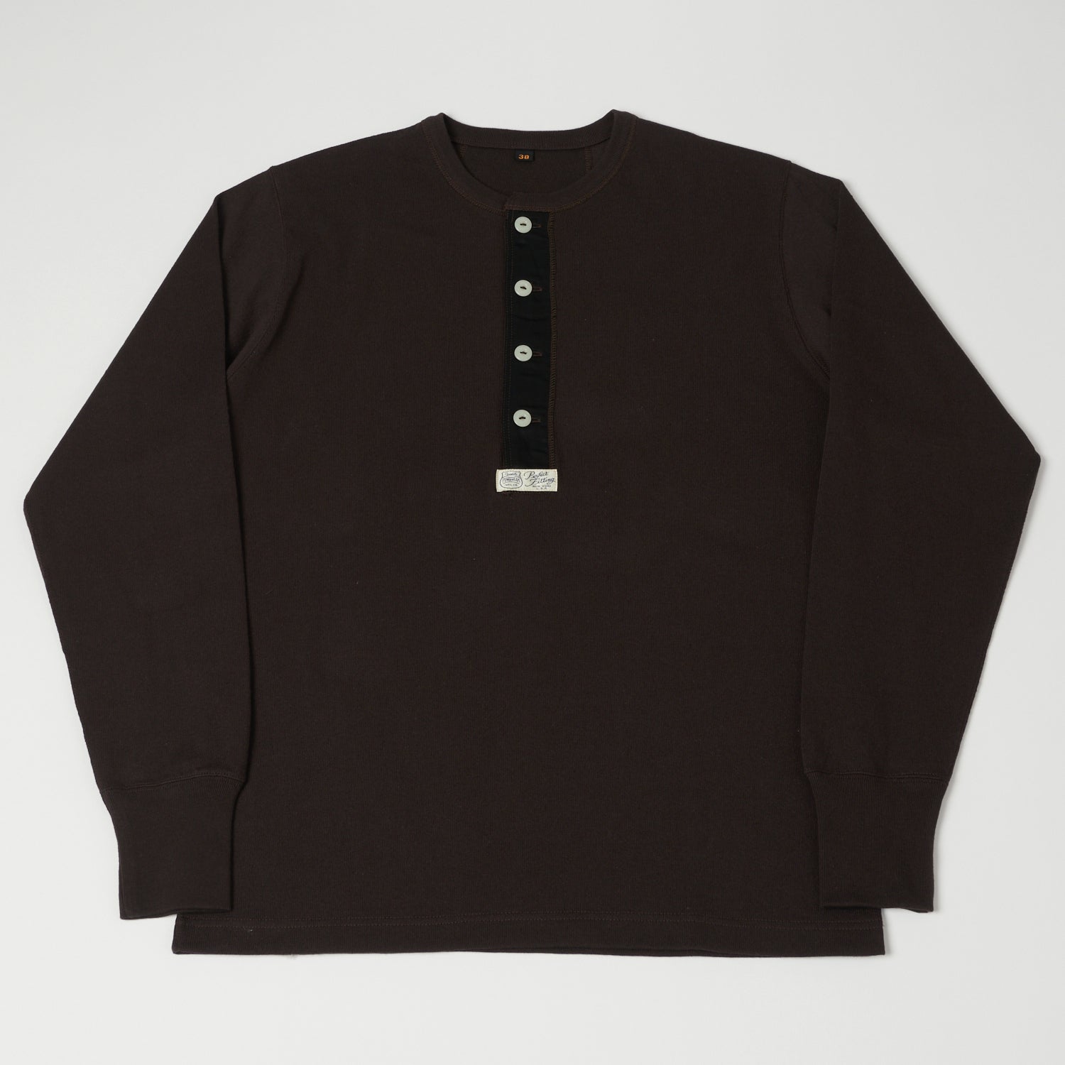 Freewheelers 2235001 Men's Long Sleeve Henley Shirt - Jet Black - Comfortable & Stylish Casual Wear for Everyday Outfits