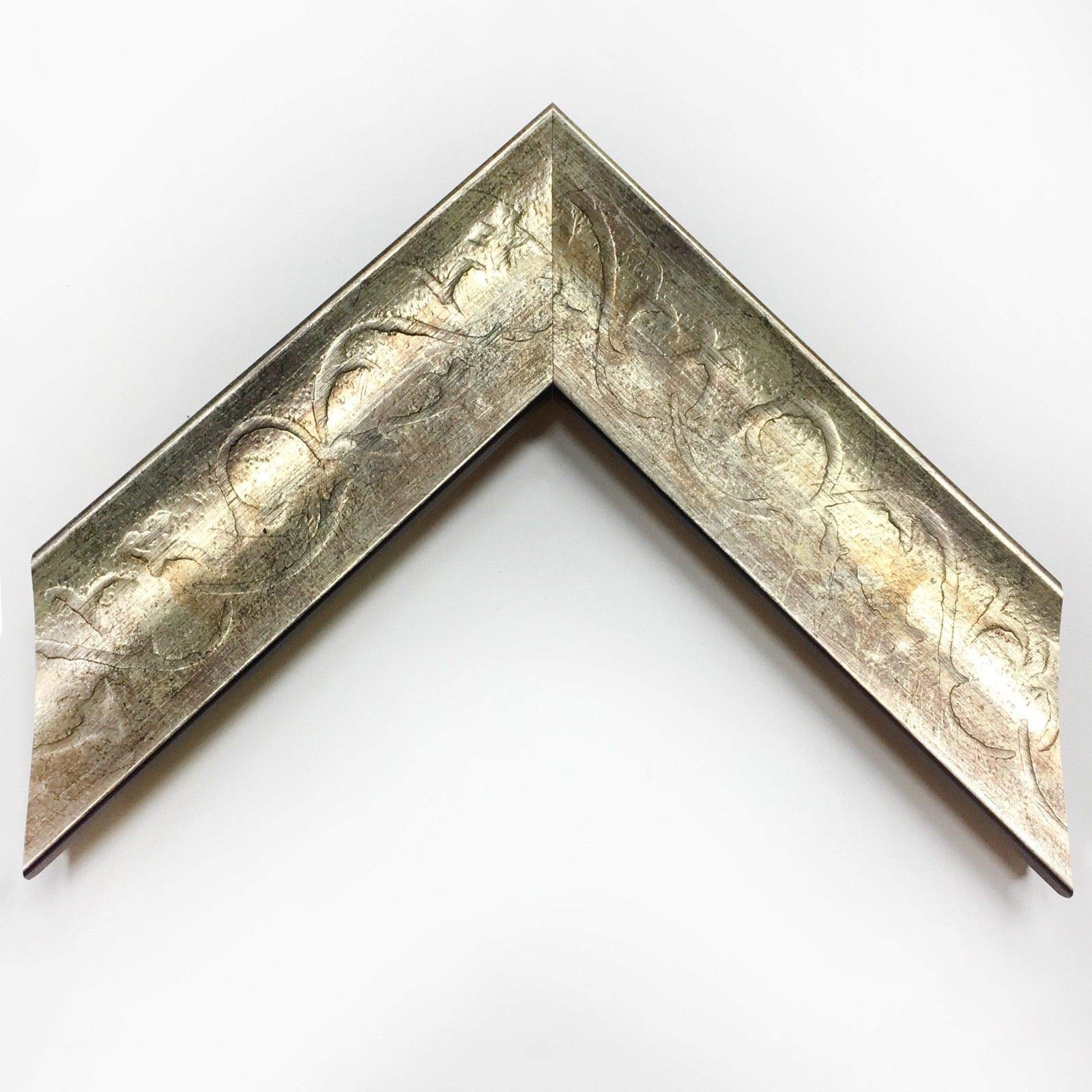 12x16 Ready-Made Wood Picture Frame with Metallic Vines Design - No Acrylic Glass Included - Perfect for Wall Decor, Photo Displays & Home Interior Decoration