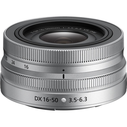 Nikon NIKKOR Z DX 16-50mm f/3.5-6.3 VR Lens (Silver) - Compact Zoom Lens for Mirrorless Cameras, Perfect for Travel Photography & Vlogging