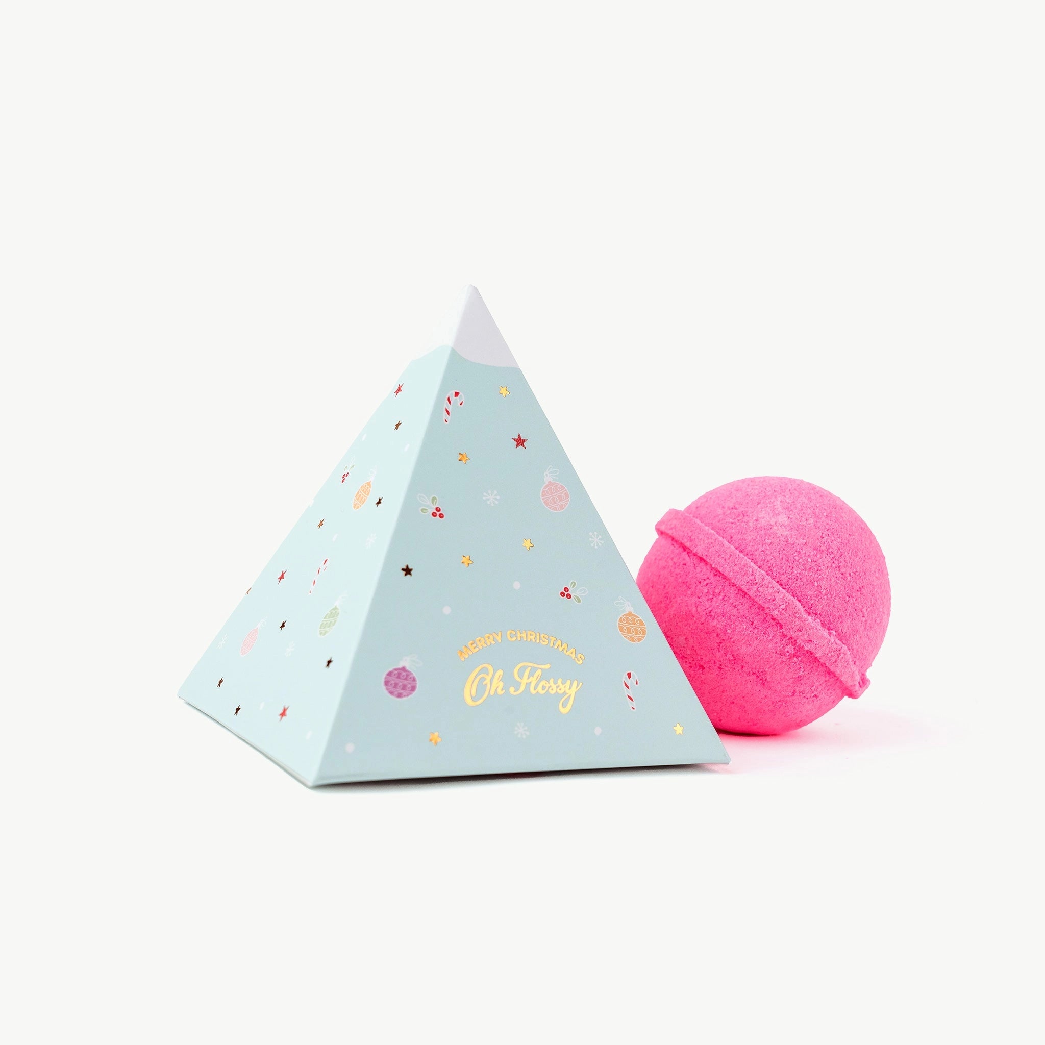Oh Flossy Christmas Tree Bath Bomb - Holiday Scented Relaxation for Spa & Gift Giving