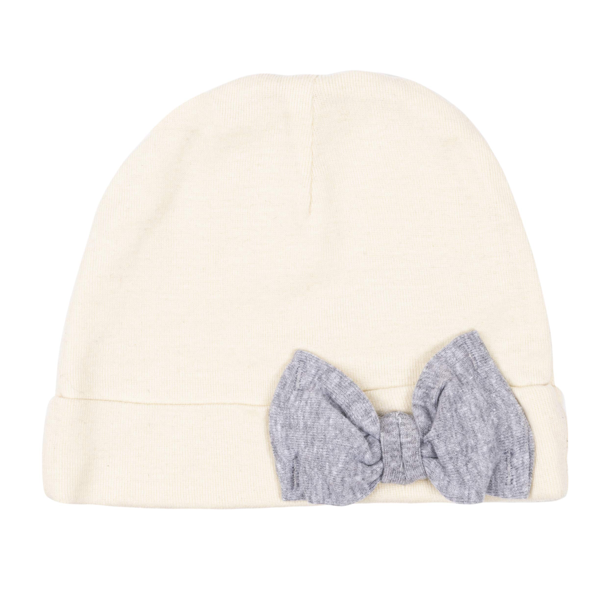 Adorable Newborn Baby Hats with Bow - Soft & Warm Winter Infant Hats for Boys & Girls | Perfect for Newborn Photoshoots, Winter Outings & Baby Showers