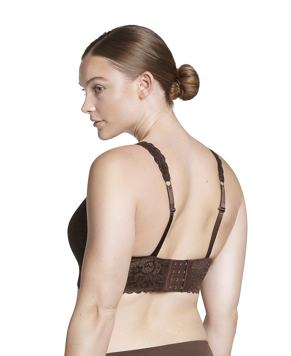 Parfait Adriana Wire Free Lace Bralette in Deep Nude - Comfortable Wireless Bra for Everyday Wear, Yoga & Lounge