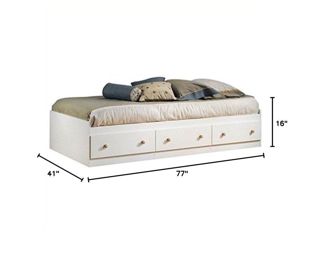 Rosebery Full Size Kids Platform Bed with 3 Drawers & Wood Slats - No Box Spring Needed for Cozy Bedrooms