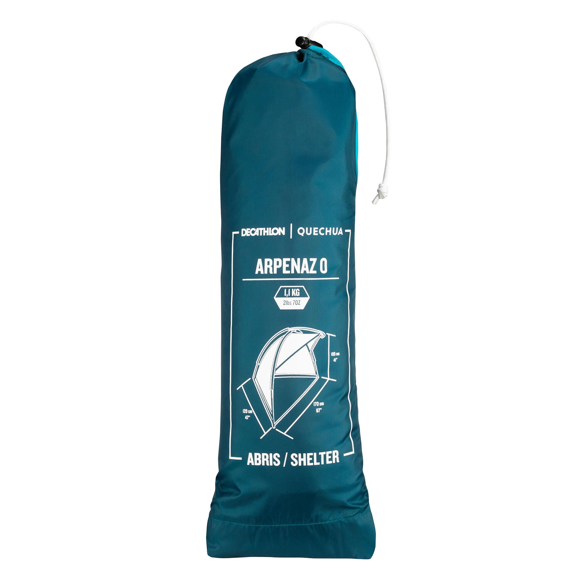Quechua Arpenaz Compact Sunshade Shelter - Portable Beach Tent for Sun Protection, Lightweight & Easy Setup - Perfect for Beach, Camping, Picnics & Outdoor Activities