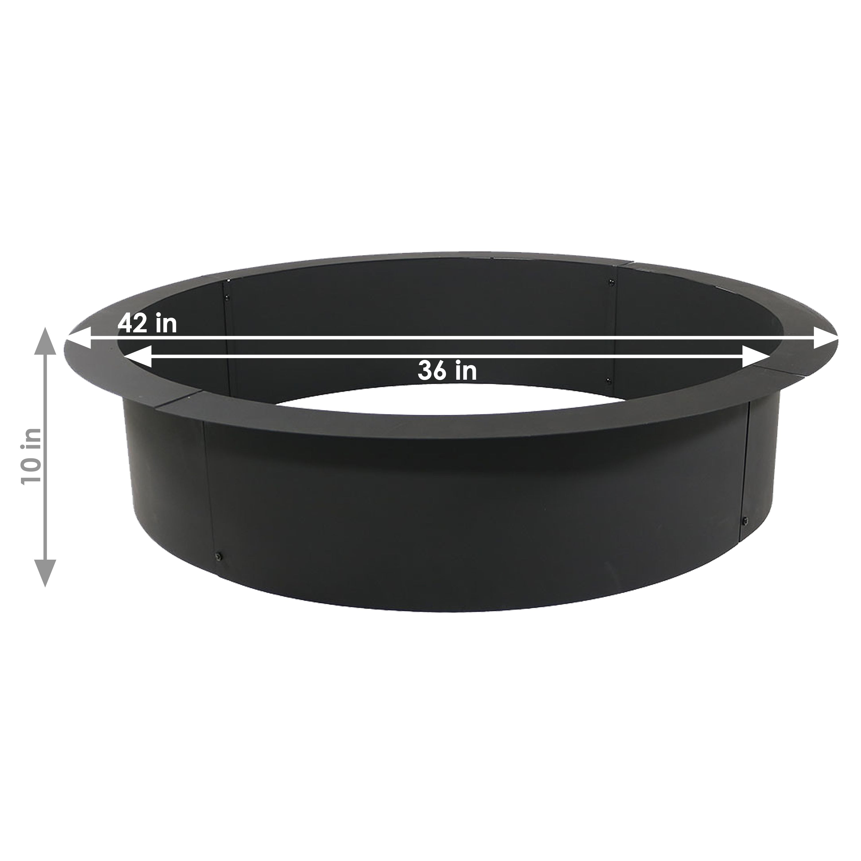 Heavy Duty Steel Fire Pit Ring Liner - 36 Inch Outdoor Fire Pit Replacement - Durable Rust-Resistant Fire Ring for Camping, Backyard & Patio Use