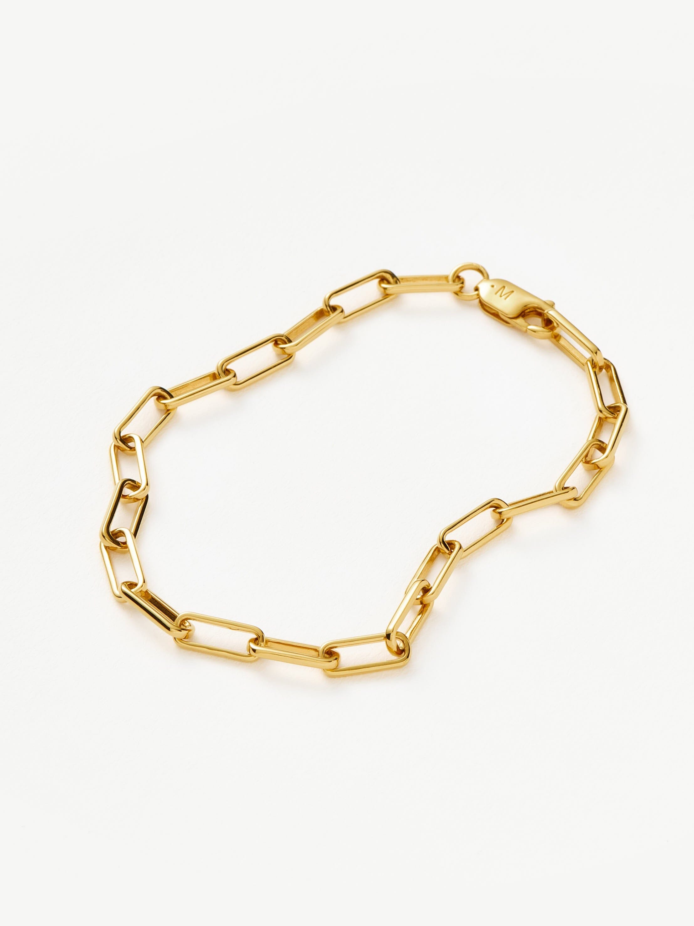 Classic Mini Paperclip Chain Bracelet - 18k Gold Plated Dainty Jewelry for Women, Elegant Stackable Bracelet for Everyday Wear & Special Occasions