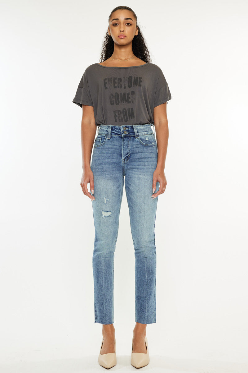 Carson High Rise Cigarette Leg Jeans for Women - Slimming Stretch Denim Pants | Perfect for Work, Casual Outfits & Night Out