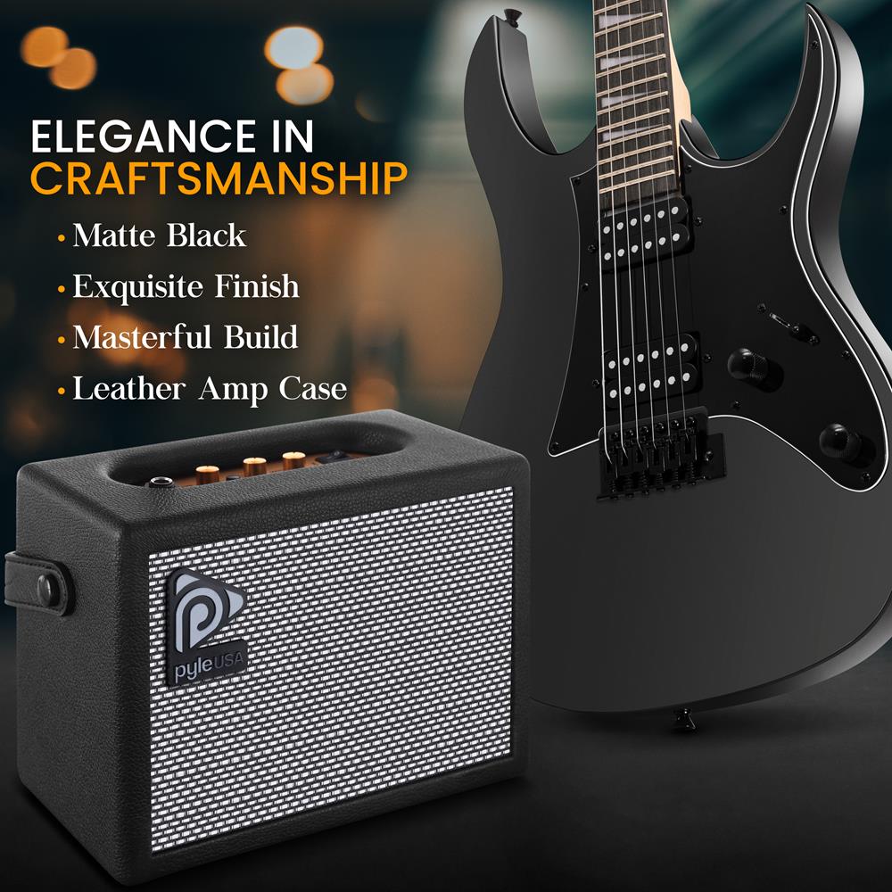 Complete Electric Guitar Starter Kit with Amp, Tuner & Accessories - Perfect for Beginners & Home Practice | Rock, Blues & Metal Playing
