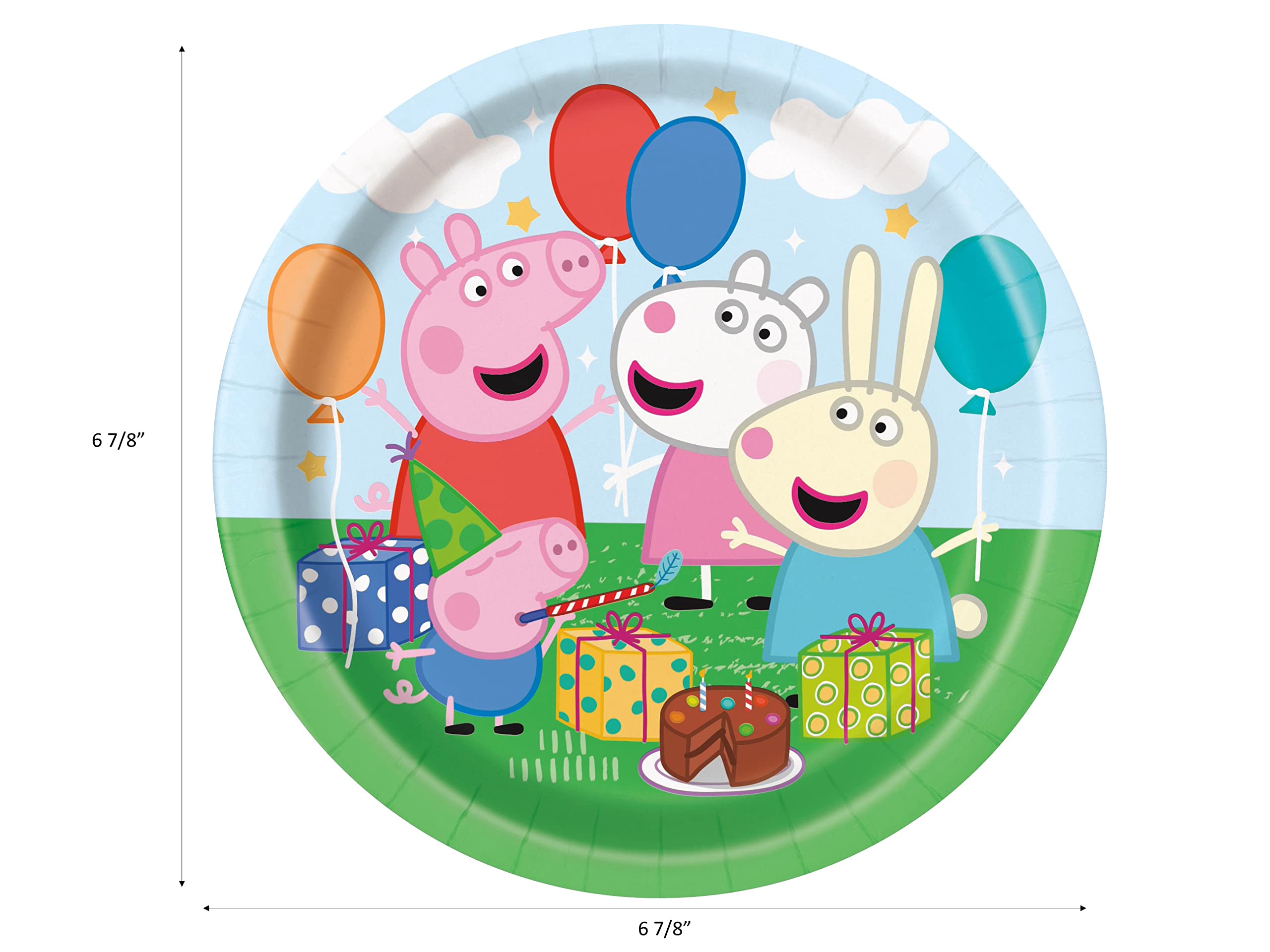 Peppa Pig Party Supplies Set - 8 Lunch Plates, 8 Cake Plates & 8 Napkins for Kids Birthday Party | Themed Tableware for 8 Guests | Perfect for Children's Birthday Celebrations, Baby Showers & Family Gatherings