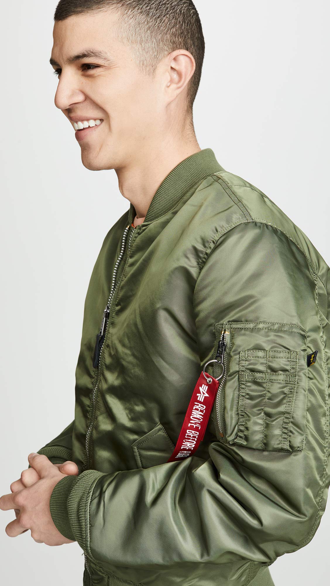 Alpha Industries MA-1 Slim Fit Bomber Flight Jacket - Men's Lightweight Military Pilot Jacket - Perfect for Casual Wear, Street Style & Outdoor Adventures