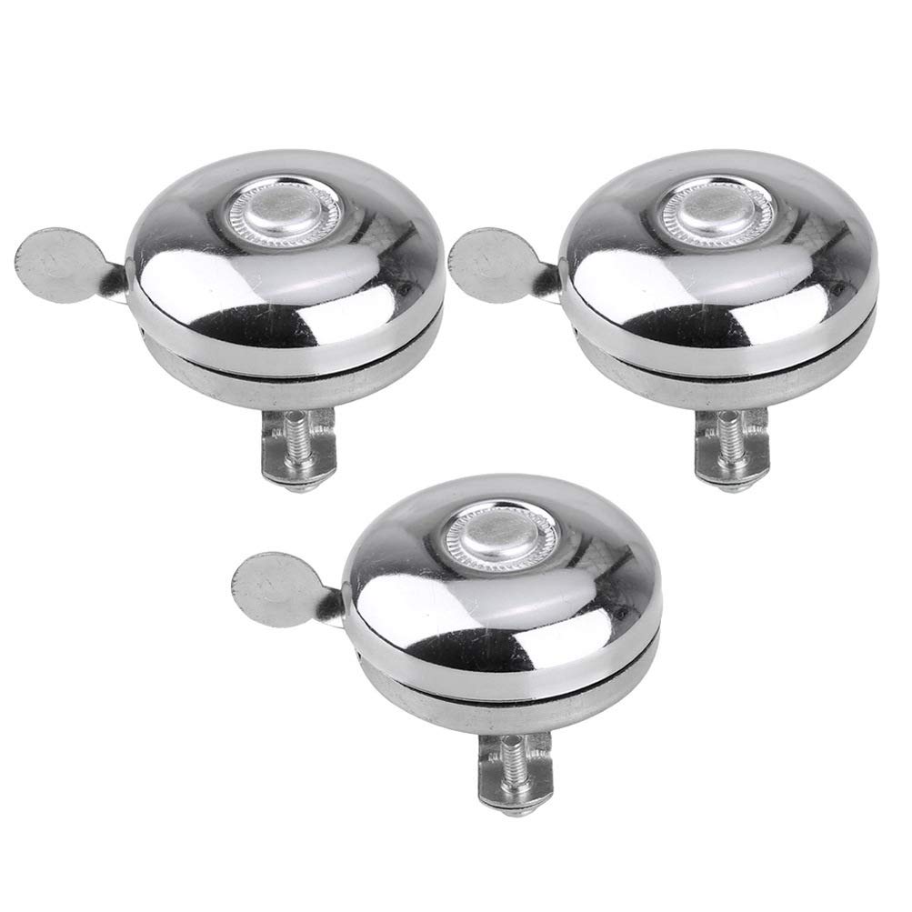 VOSAREA 3-Pack Metal Bike Bells - Loud Iron Warning Bicycle Bell for Road Bikes, Mountain Bikes & Commuter Bikes | Durable Cycling Accessories for Safety & Alerting Pedestrians