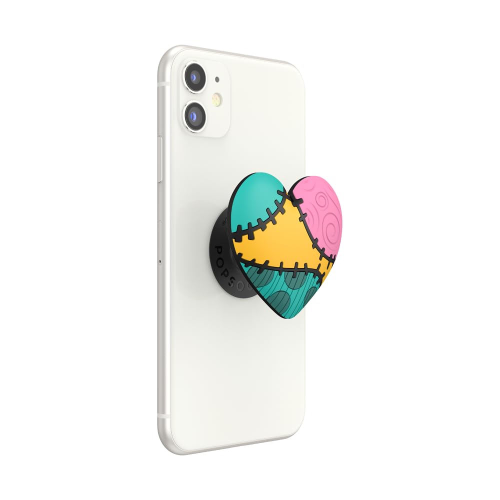 POPSOCKETS Nightmare Before Christmas Phone Grip with Expanding Kickstand - PopOut Sally's Heart Design for Secure Hold & Hands-Free Viewing, Perfect for Phones, Tablets & Laptops