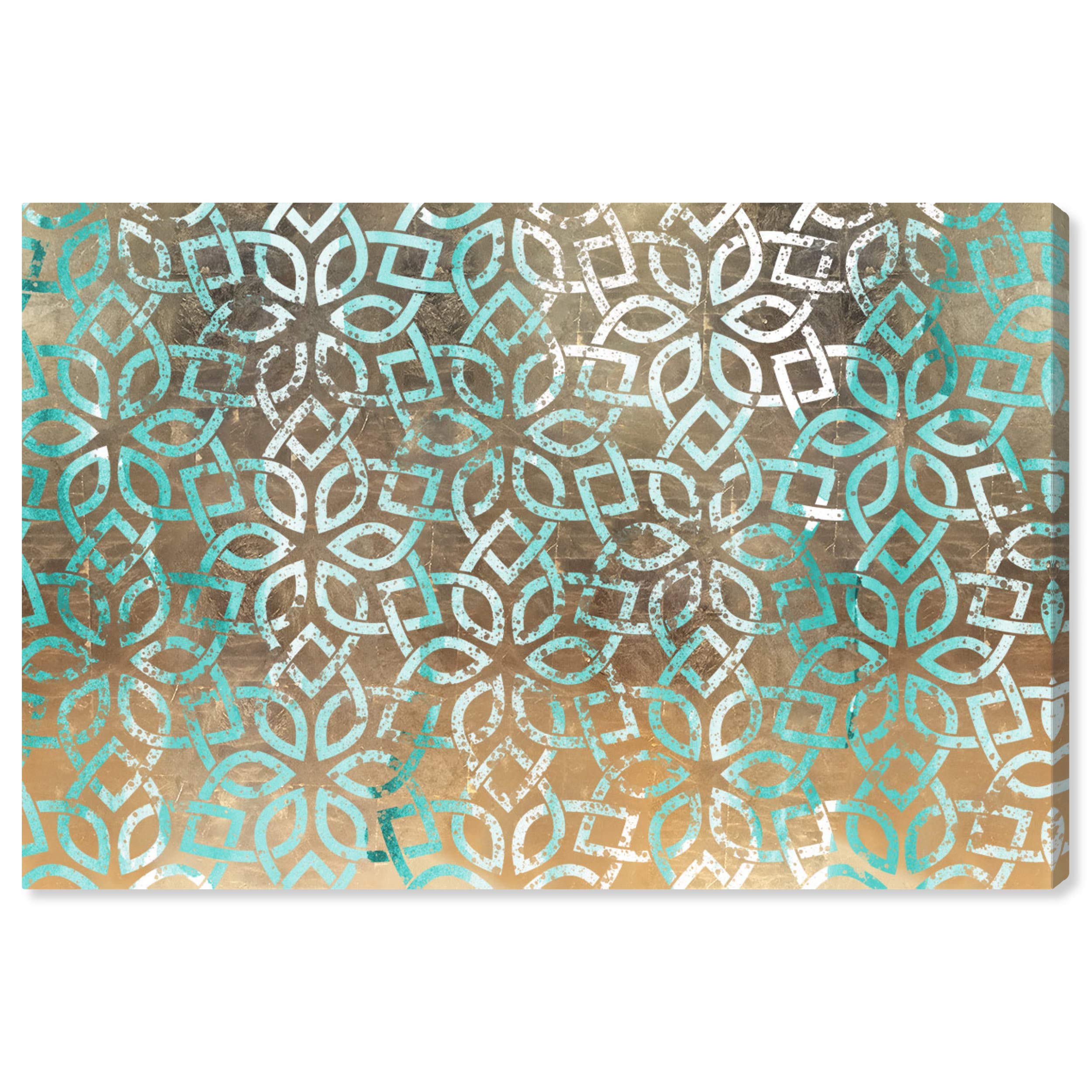 Abstract Wall Art Canvas Prints 'Julianne Taylor-Regal Jade Lattice' by Oliver Gal Artist Co. - 36