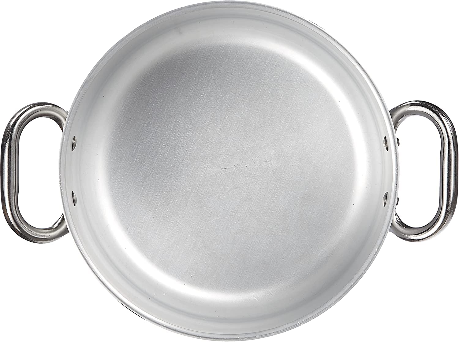 Pentole Agnelli Professional 37L Aluminum Deep Radiant Sauce Pot with 2 Steel Handles - Ideal for Restaurant Cooking, Catering & Large Batch Meal Prep