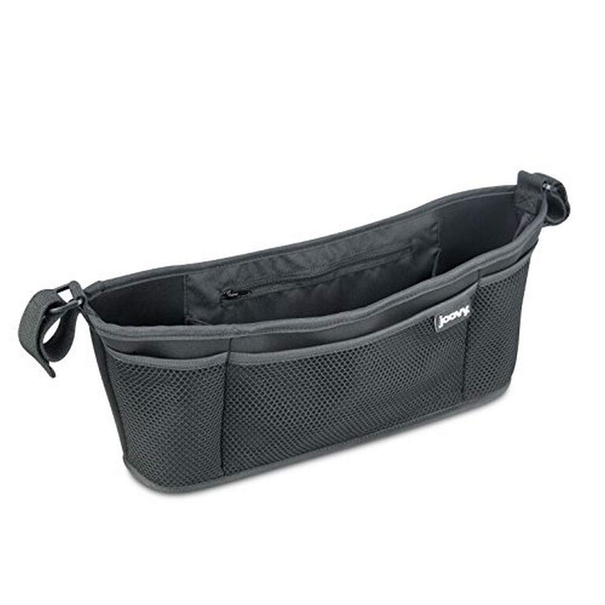 Joovy Qool Parent Organizer - Black | Stroller Accessory with Multiple Pockets for Diapers, Wipes & Essentials | Perfect for Travel, Shopping & Daily Outings with Baby