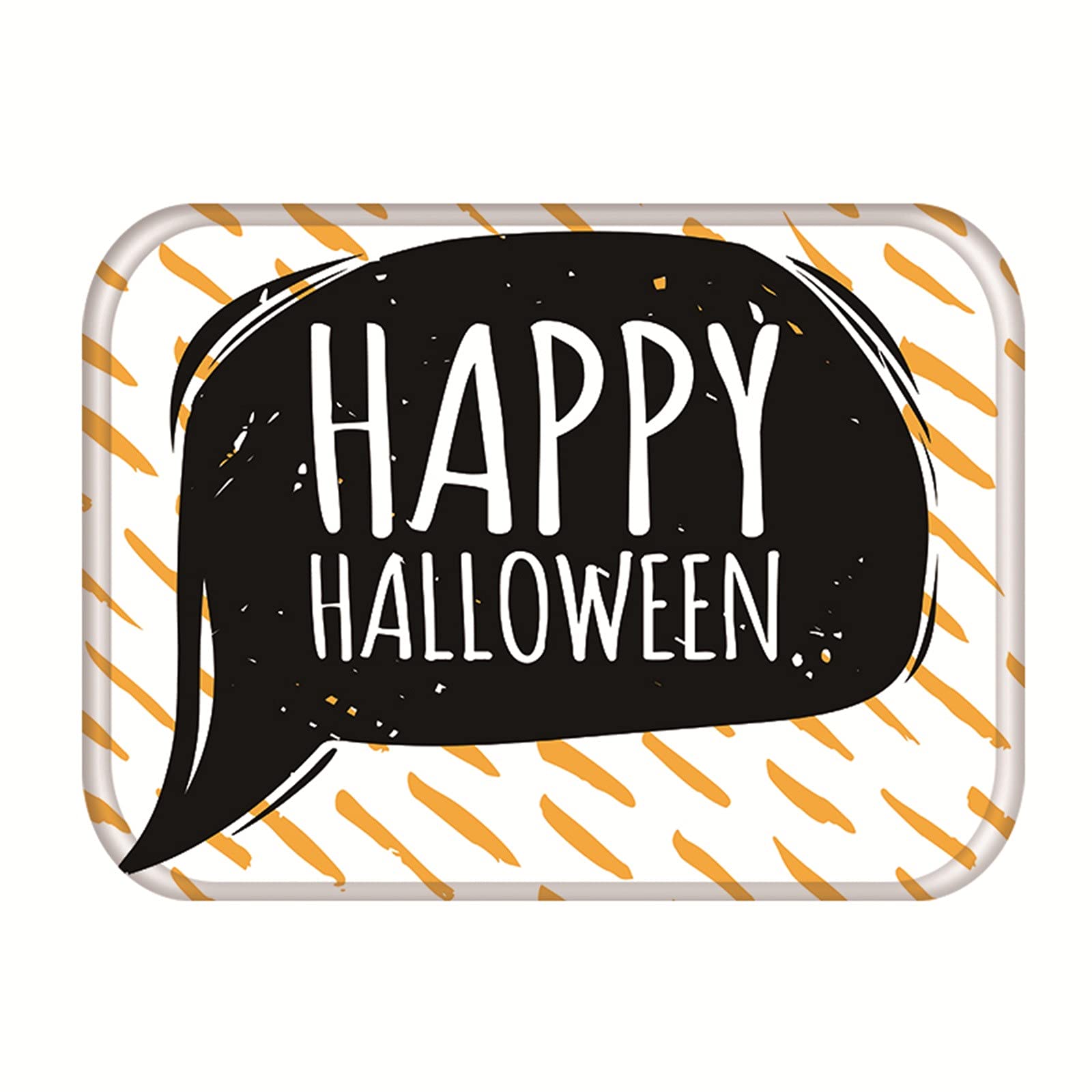 Personalized Velvet Coral Halloween Doormat - Custom Front Print Decorative Mat for Front Door, Home Textiles, Heat Resistant Blanket - Perfect for Halloween Decor, Welcome Mat, and Seasonal Home Decor
