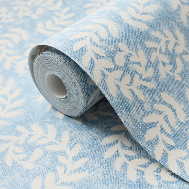 Ashdown Wallpaper Cool Blue Sample - Premium Peel & Stick Removable Wallpaper for Bedroom, Living Room, and Nursery Decor - Easy DIY Home Renovation