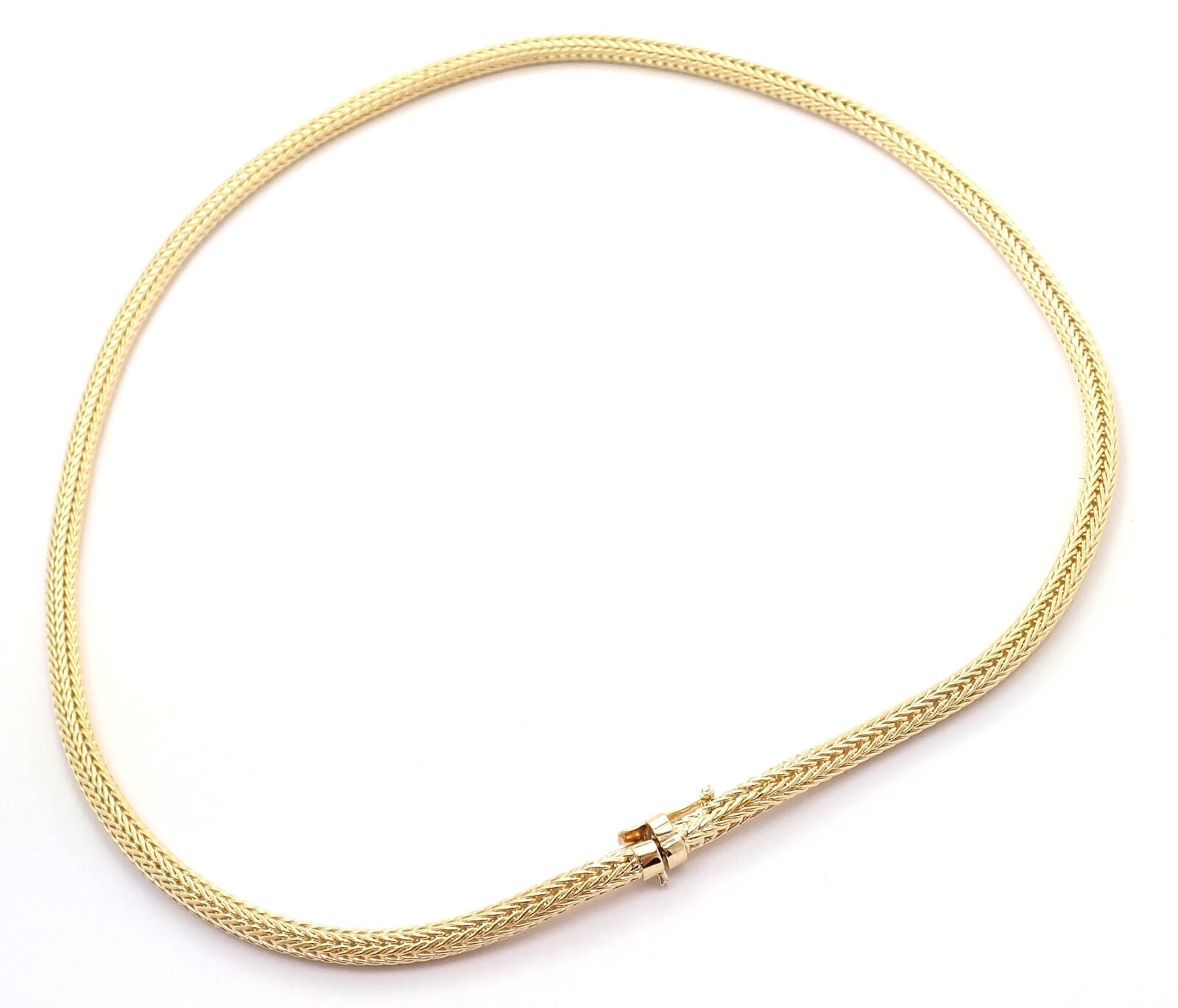 Authentic Vintage Tiffany & Co 18k Yellow Gold Foxtail Link Chain Necklace for Women - Elegant Jewelry Gift for Anniversary, Birthday & Special Occasions
