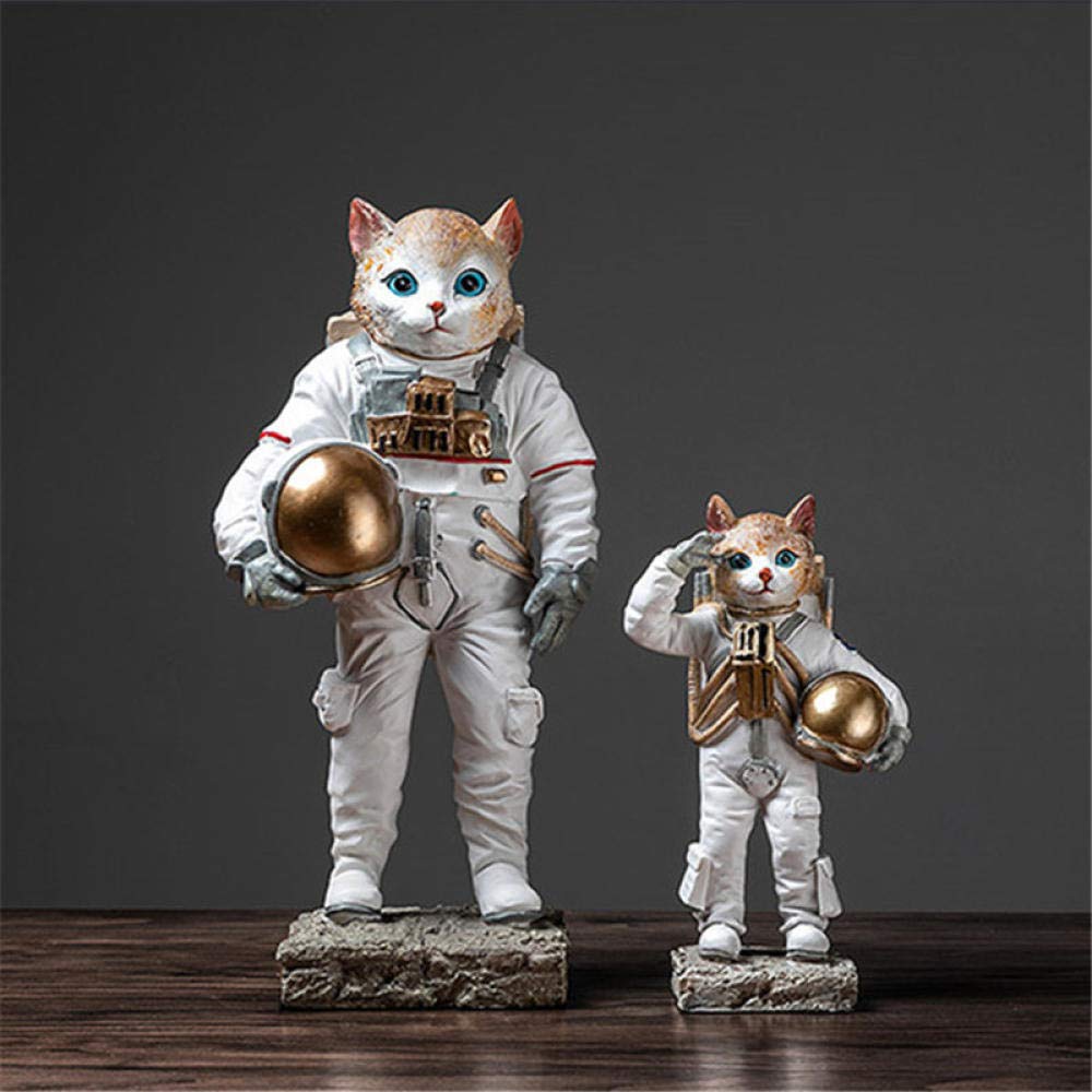 Nordic Minimalist Astronaut Sculpture - Creative Spaceman Statue for Home Decor, Living Room, TV Cabinet & Cat Play Area - Perfect for Modern & Sci-Fi Themed Spaces