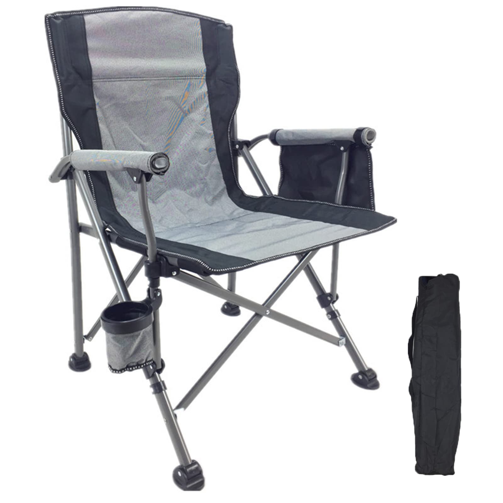 Ultralight Folding Camping Chair with Cup Holder & Carry Bag - Portable Beach Chair for Outdoor Activities, Fishing, Camping, BBQ, Picnics & Festivals | Perfect for Travel, Backpacking & Relaxing by the Water