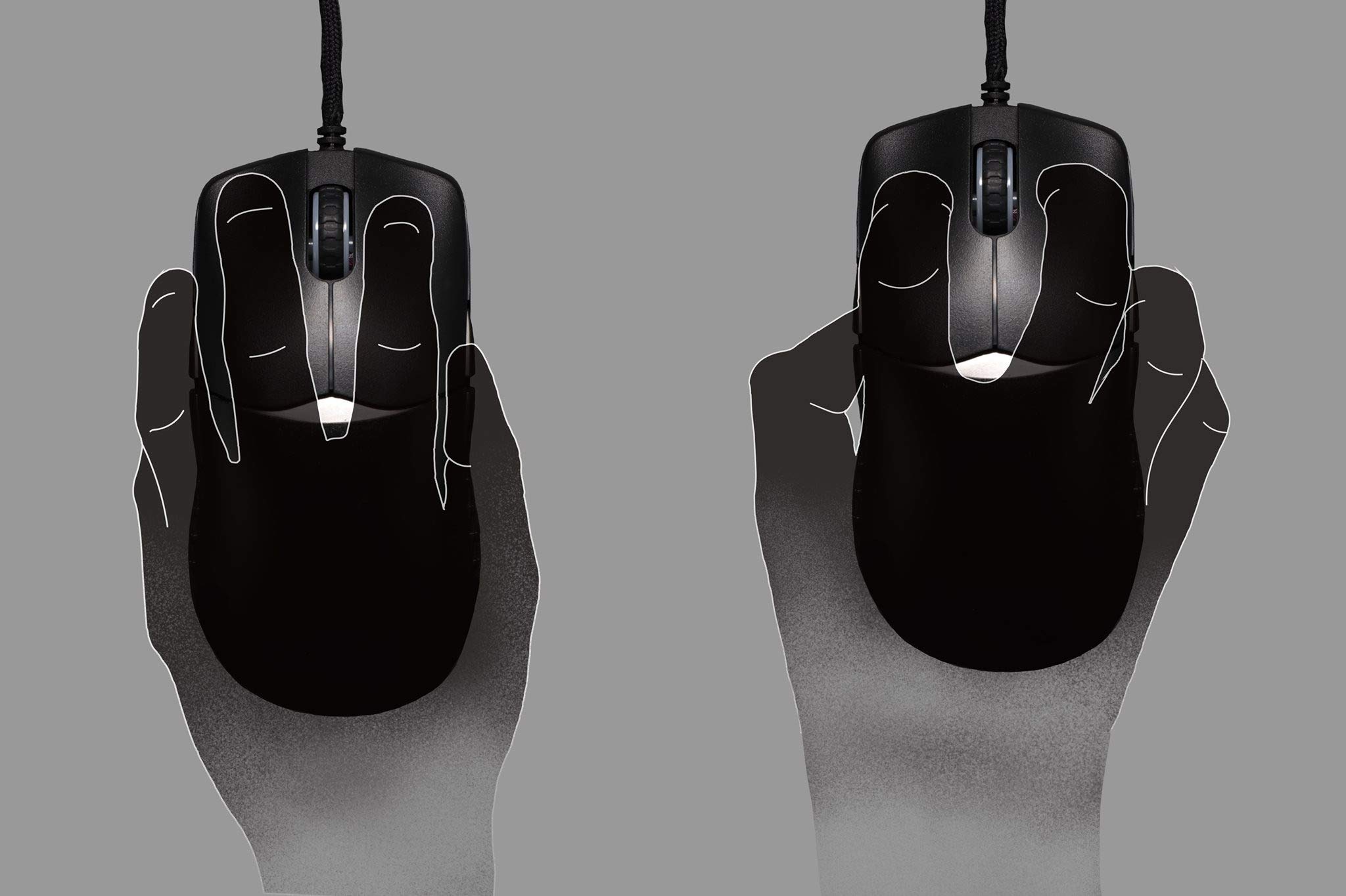 Ducky Feather Ambidextrous Gaming Mouse - 16000 DPI, 7 Programmable Buttons, USB Wired, Ergonomic Design for PC & Laptop - Perfect for FPS, MOBA & Esports Gaming