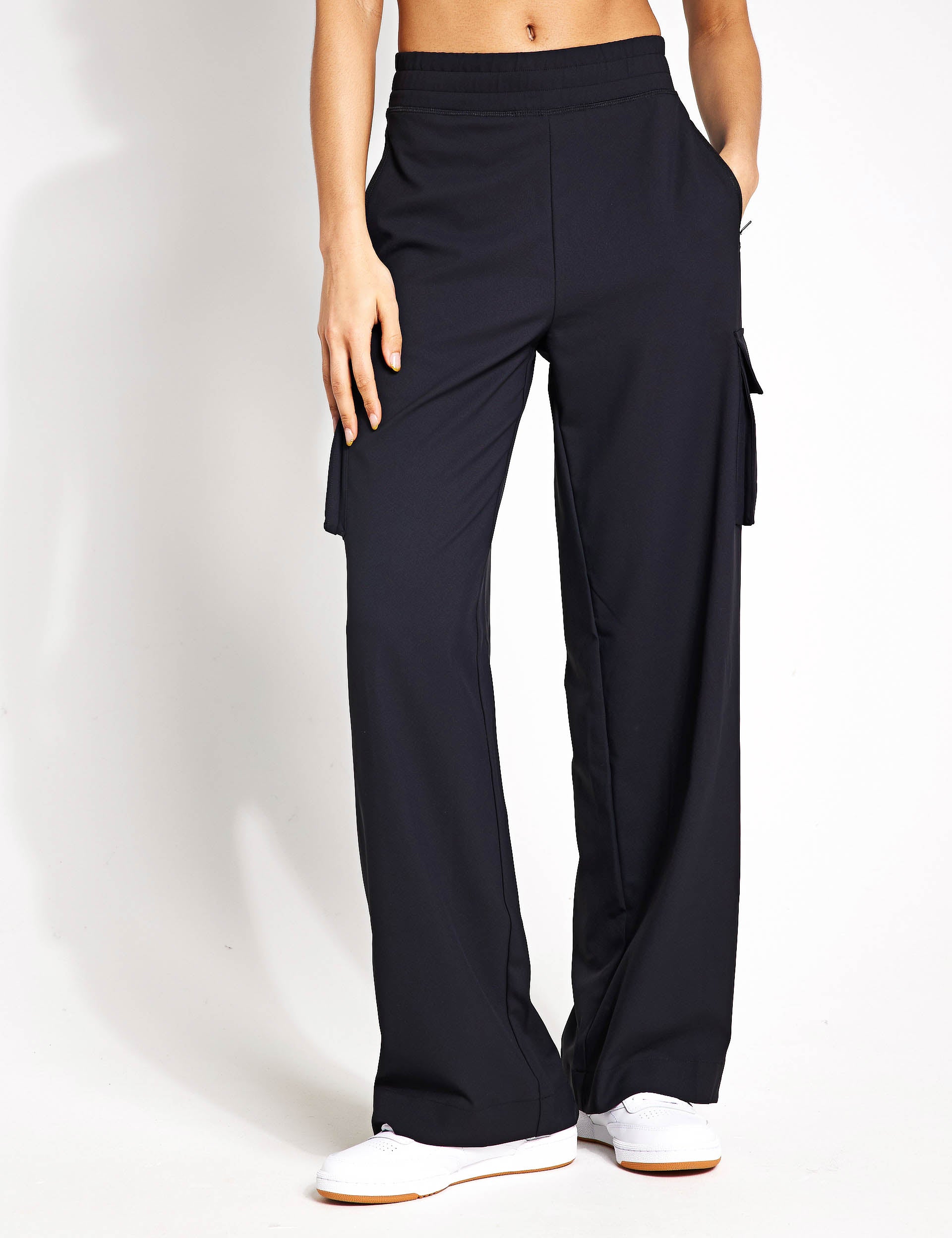 Stylish Women's Cargo Pants - Black | High Waist Utility Pants with Multiple Pockets | Perfect for Hiking, Travel & Everyday Wear