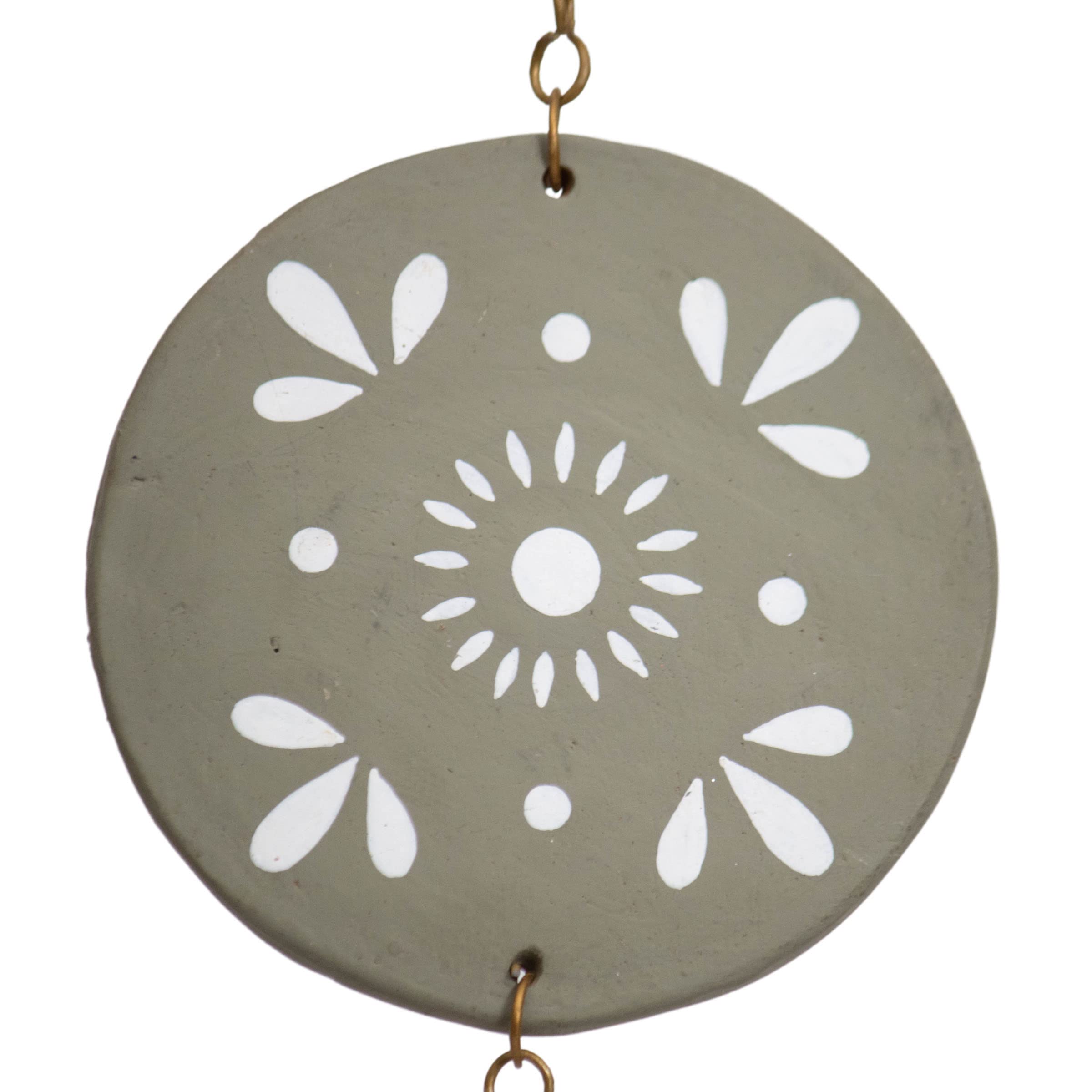 Foreside Gray Terracotta and Metal Wall Hanging Planter - Indoor Outdoor Garden Decor for Patio, Balcony, and Home Wall Decoration