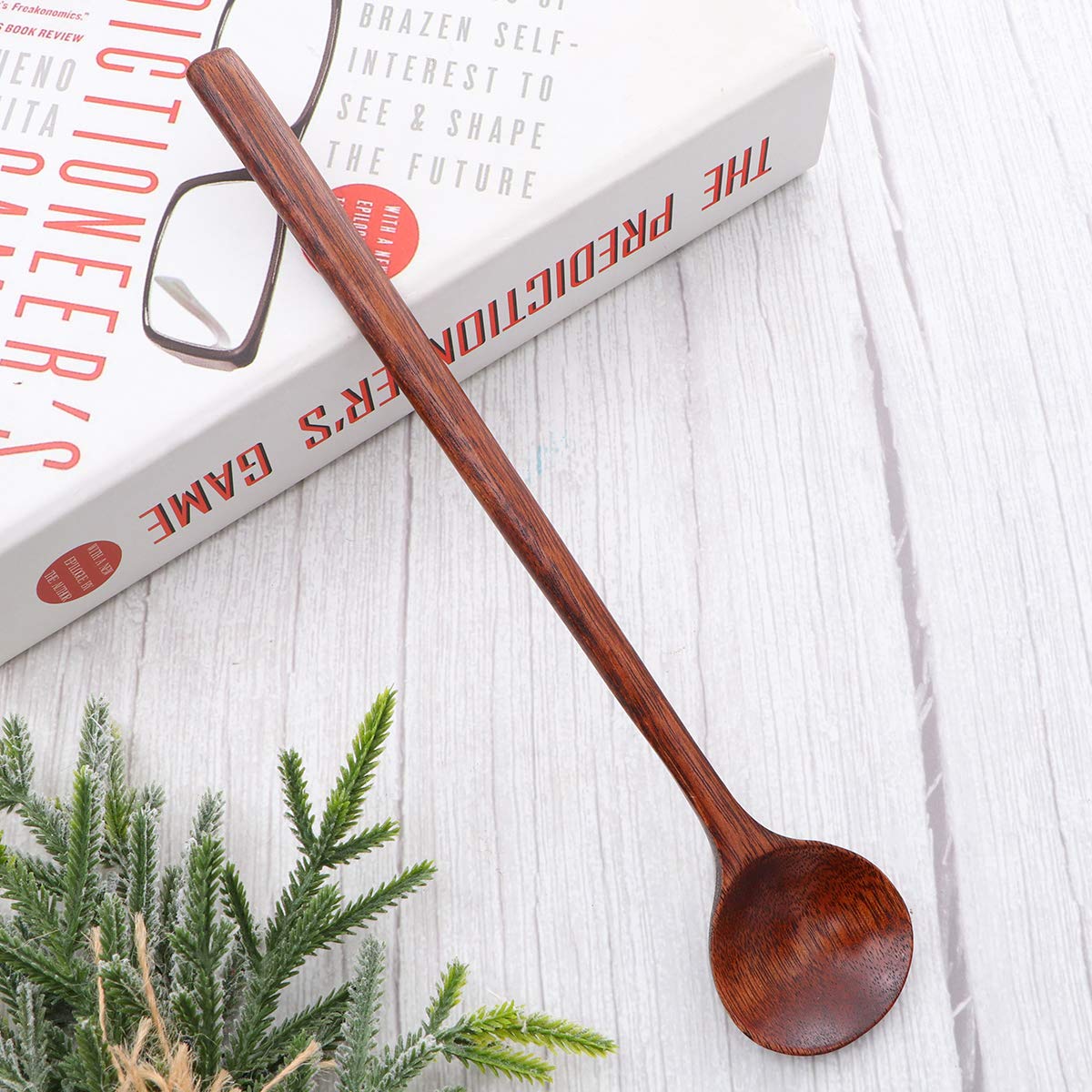 Cabilock 1-Piece Wooden Kitchen Ladle - Food Serving Scoop & Mixing Spoon for Soup, Cooking, Baking | Perfect for Home Kitchen & Camping Use