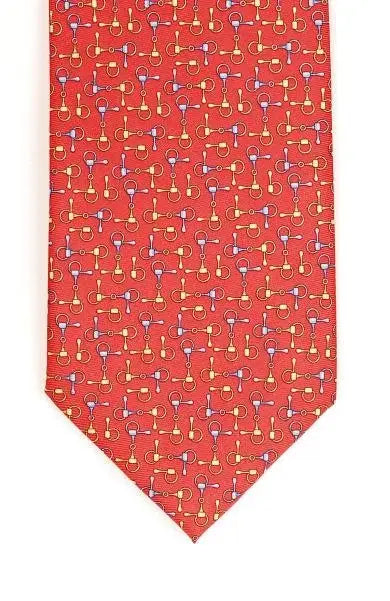 LA Smith Country & Hobby Equestrian Print Silk Neckties for Men - Premium Horse Riding Themed Formal Wear for Business, Weddings & Special Occasions