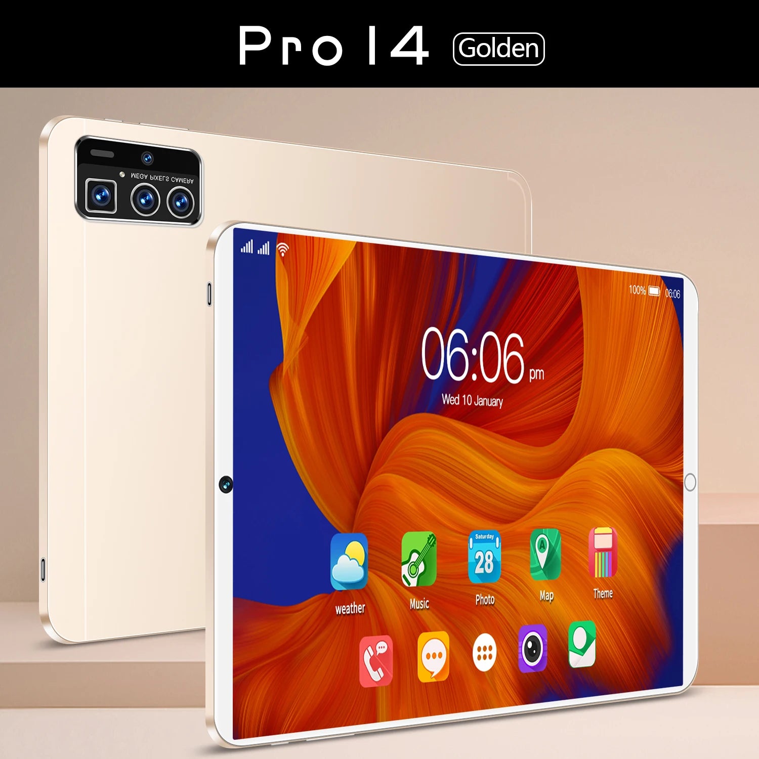 New Android Tablet Pro 14 Global Version - 16GB RAM 512GB Storage 5G Support | High-Performance Tablet for Work, Gaming & Streaming
