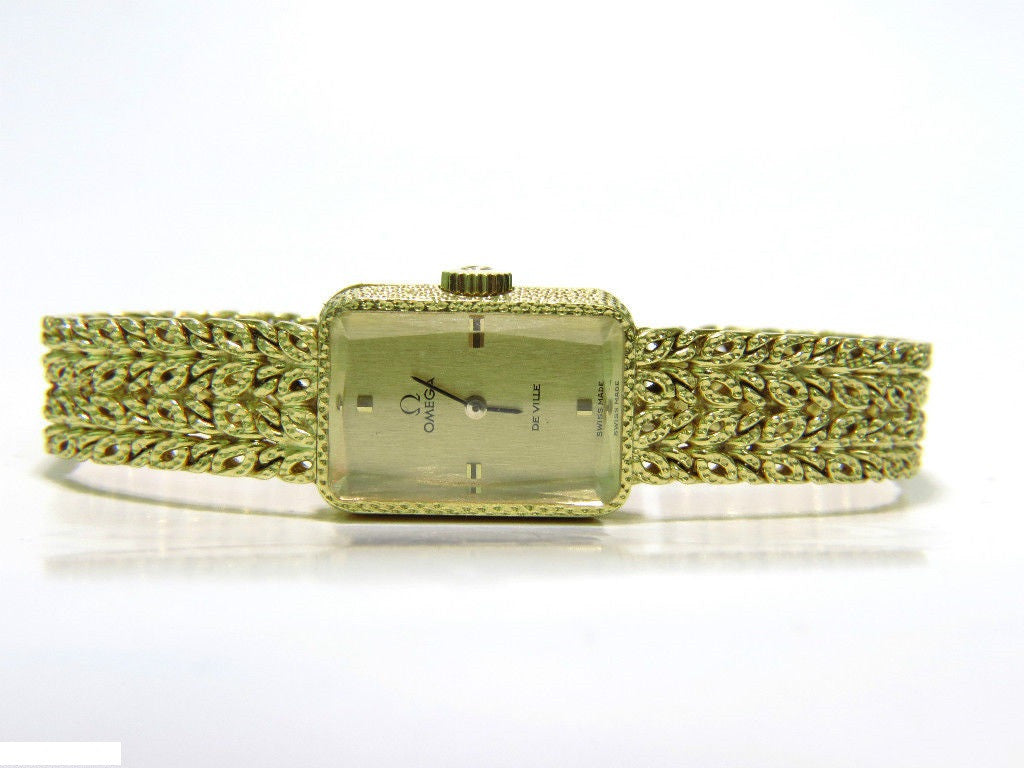 Vintage 18KT Gold Omega De Ville Ladies Watch - Luxury Swiss Timepiece for Women, Perfect for Formal Events & Special Occasions