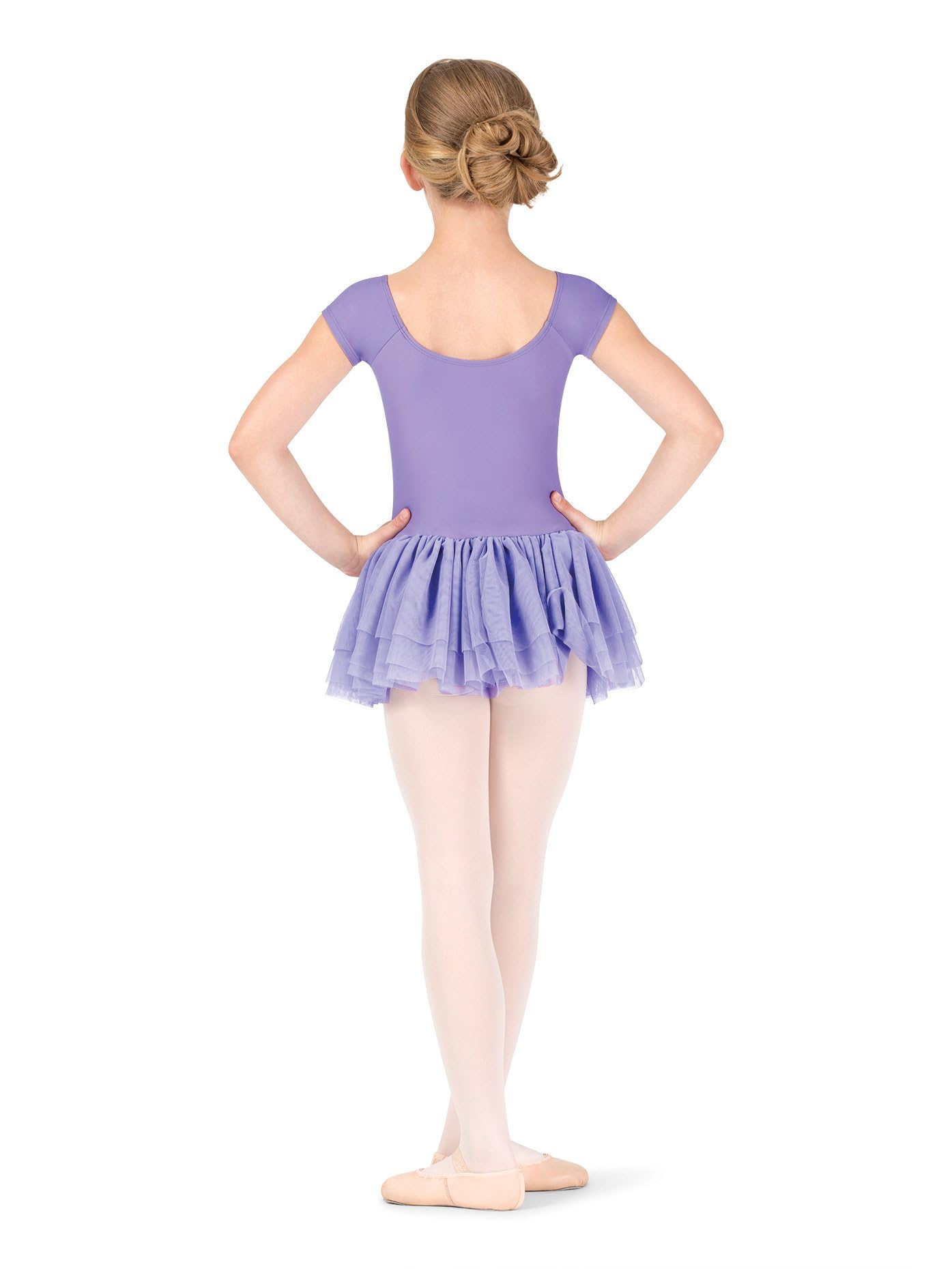 Girls Short Sleeve Dance Dress - Ballet, Jazz & Performance Costume for Kids - Perfect for Recitals, Competitions & Dance Classes