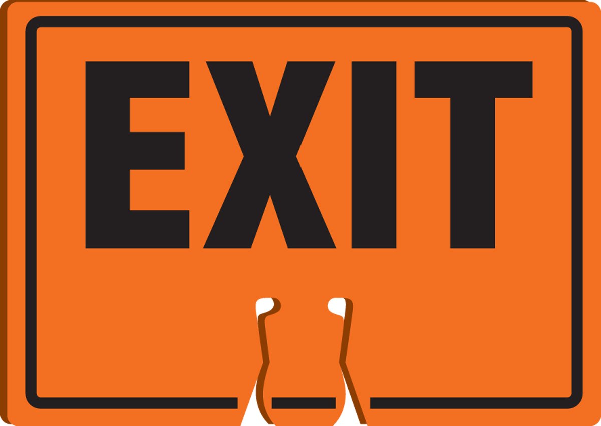 Accuform NMC 'EXIT' Traffic Cone Top Sign – 10