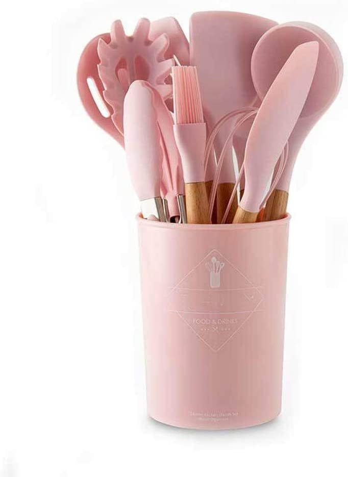 Premium Silicone Spatula Set - 6-Piece Non-Stick Kitchen Utensils with Wooden Handles, Heat Resistant Cooking Tools for Baking, Frying & Sauteing - Perfect for Non-Stick Pans, Mixing Bowls & Food Storage Containers