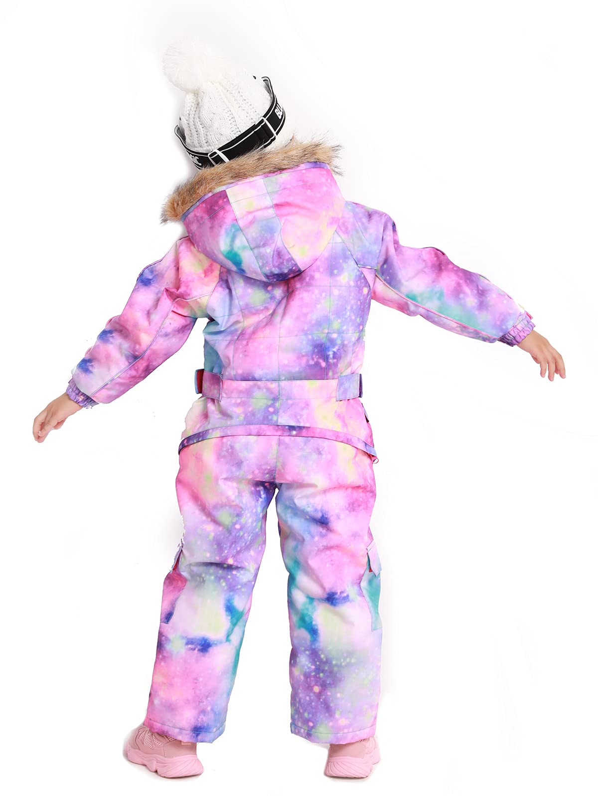 BGX Bluemagic Kids One Piece Snowsuit - Waterproof Winter Overalls for Skiing, Snowboarding & Outdoor Play - Warm Insulated Snow Jumpsuit for Boys & Girls