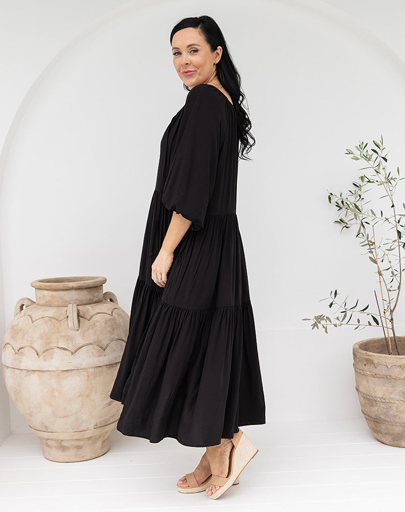 Bee Maddison Jackson Dress - Elegant Black Women's Party Dress for Evening Events, Cocktail Parties & Special Occasions