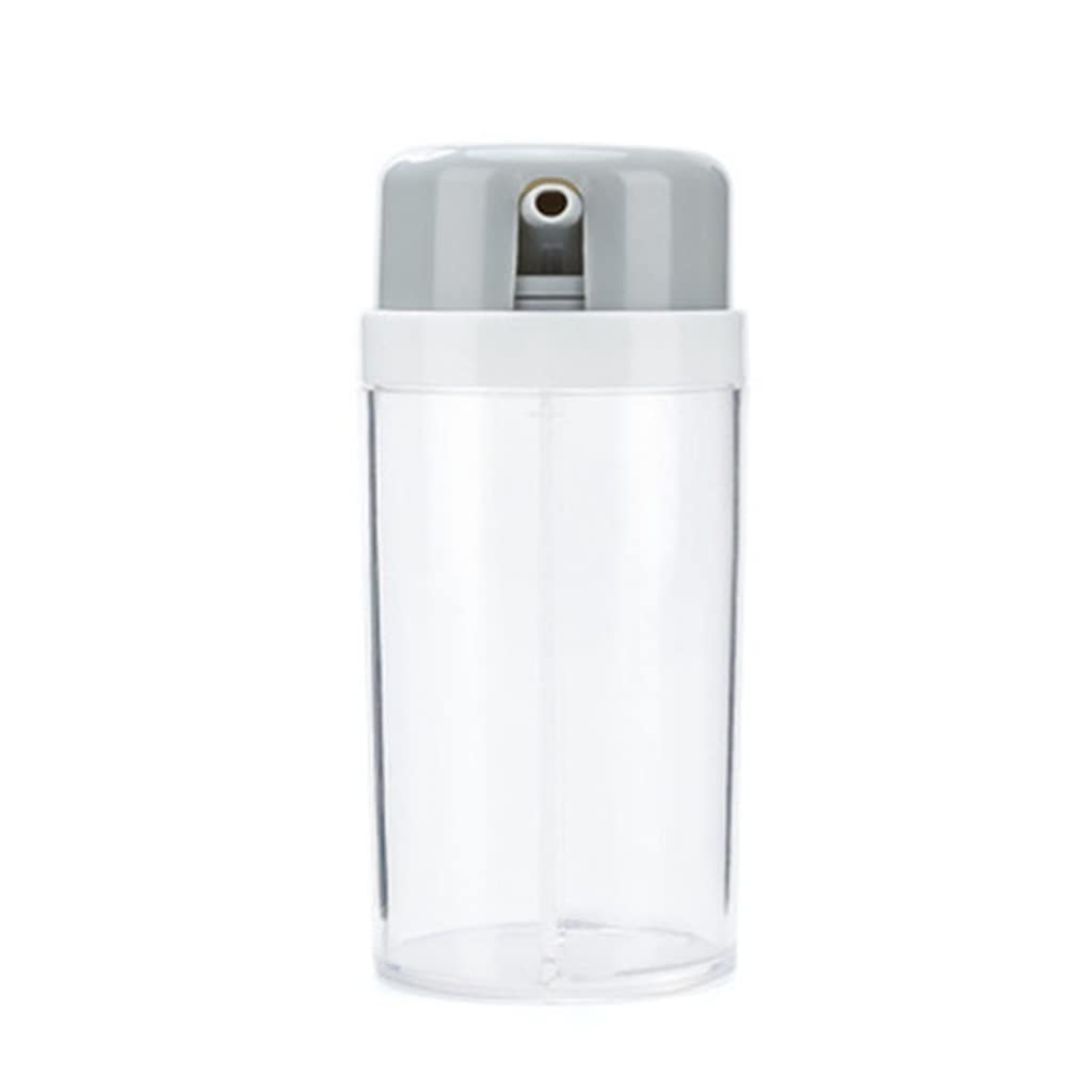 2-in-1 Rotating Kitchen Spice Bottle - Leakproof Oil Dispenser & Soy Sauce Container - 180ml Plastic Seasoning Jar (Gray) - Perfect for Cooking, Baking & Meal Prep
