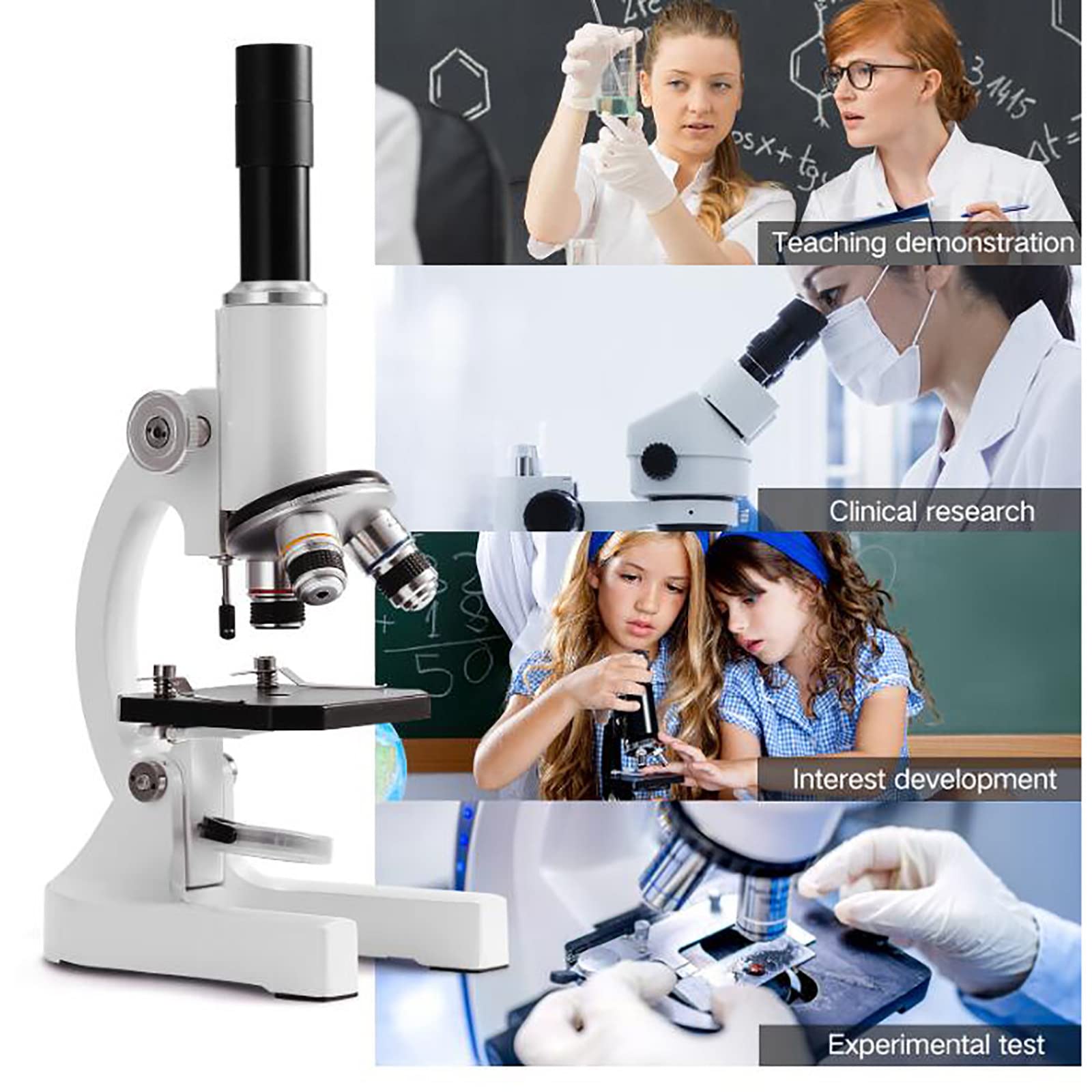 12000X-30000X High Power Monocular Microscope for Kids Science Experiments & Biology Learning - Professional Optical Microscope with Smartphone Adapter - Perfect for Home Schooling, Classroom Labs & STEM Education