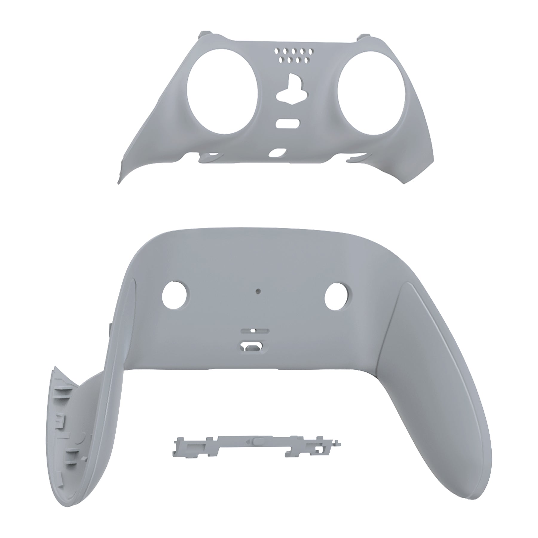 eXtremeRate New Hope Gray PS5 Edge Controller Shell - DIY Replacement Front & Back Cover with Decorative Trim | Custom Plates for Enhanced Gaming Experience | Perfect for PS5 Edge Controller Modding & Personalization