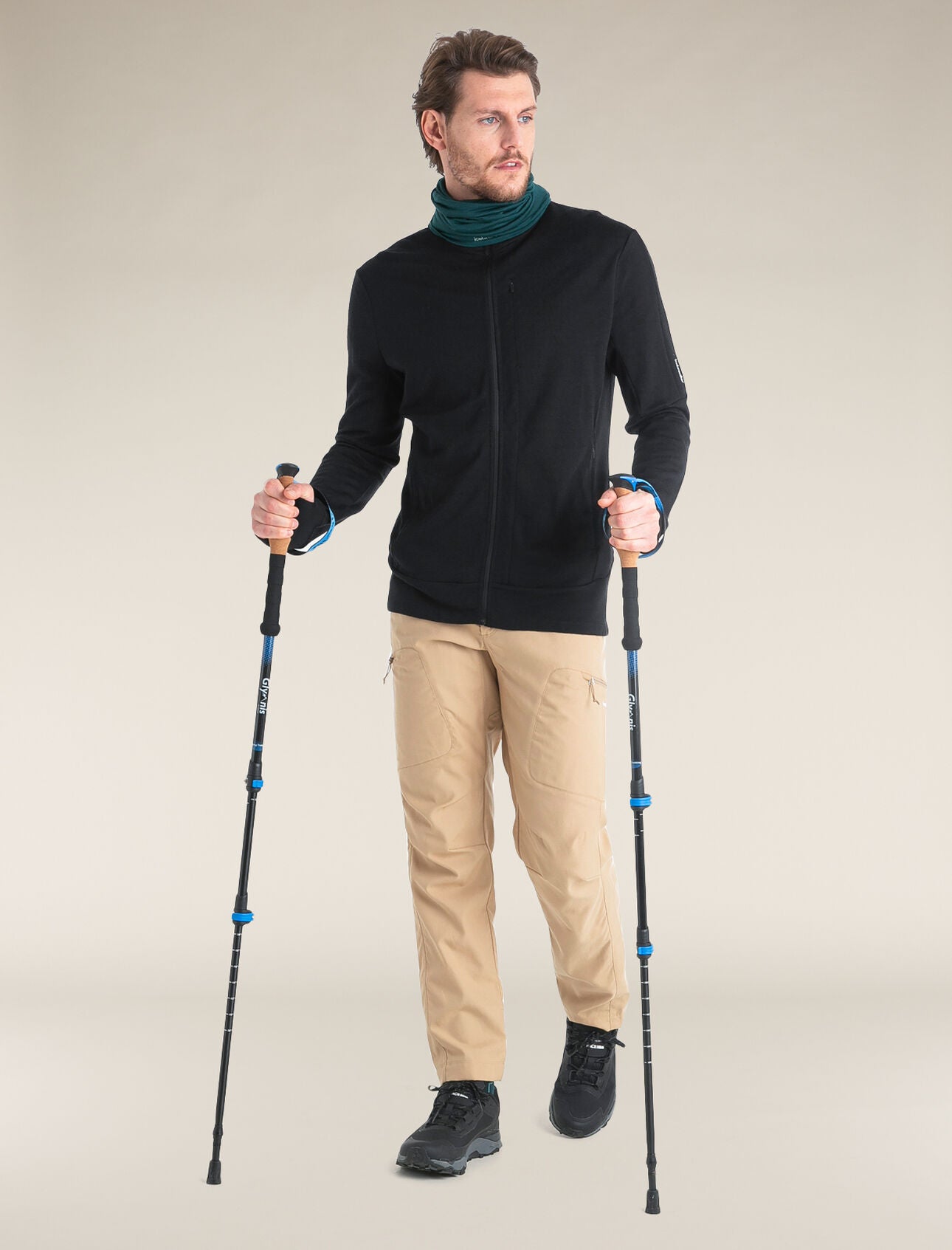 Icebreaker Quantum IV LS Zip Hoodie for Men - Merino Wool Thermal Base Layer for Hiking, Skiing & Outdoor Adventures