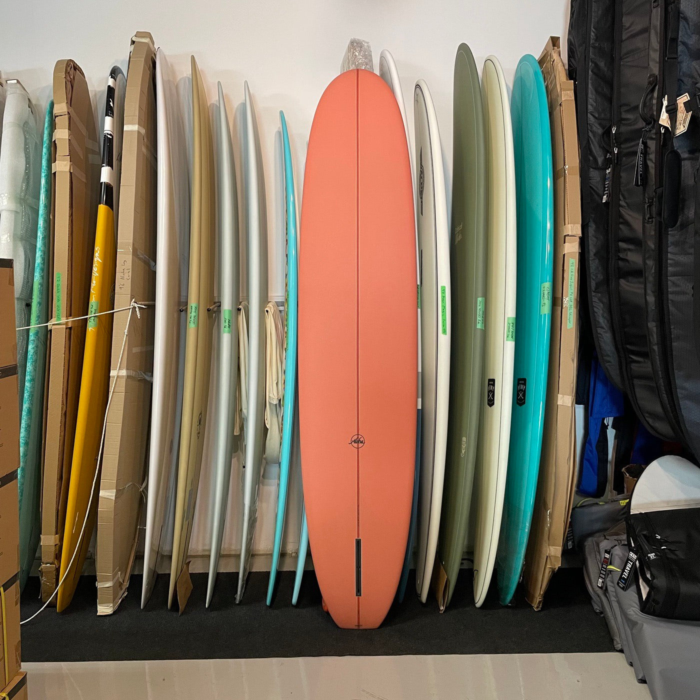 Aloha Log 9'0 Coral Stand Up Paddle Board - Premium PVC & PU Construction for Surfing, Yoga & Fitness - Perfect for Ocean, Lake & River Adventures