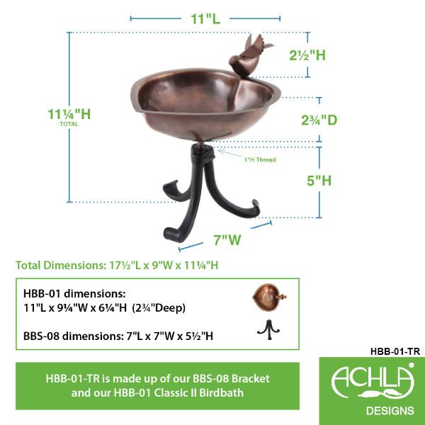 Heart Shaped Birdbath for Garden - Outdoor Decorative Bird Bath with Stand, Perfect for Attracting Birds to Your Backyard or Patio