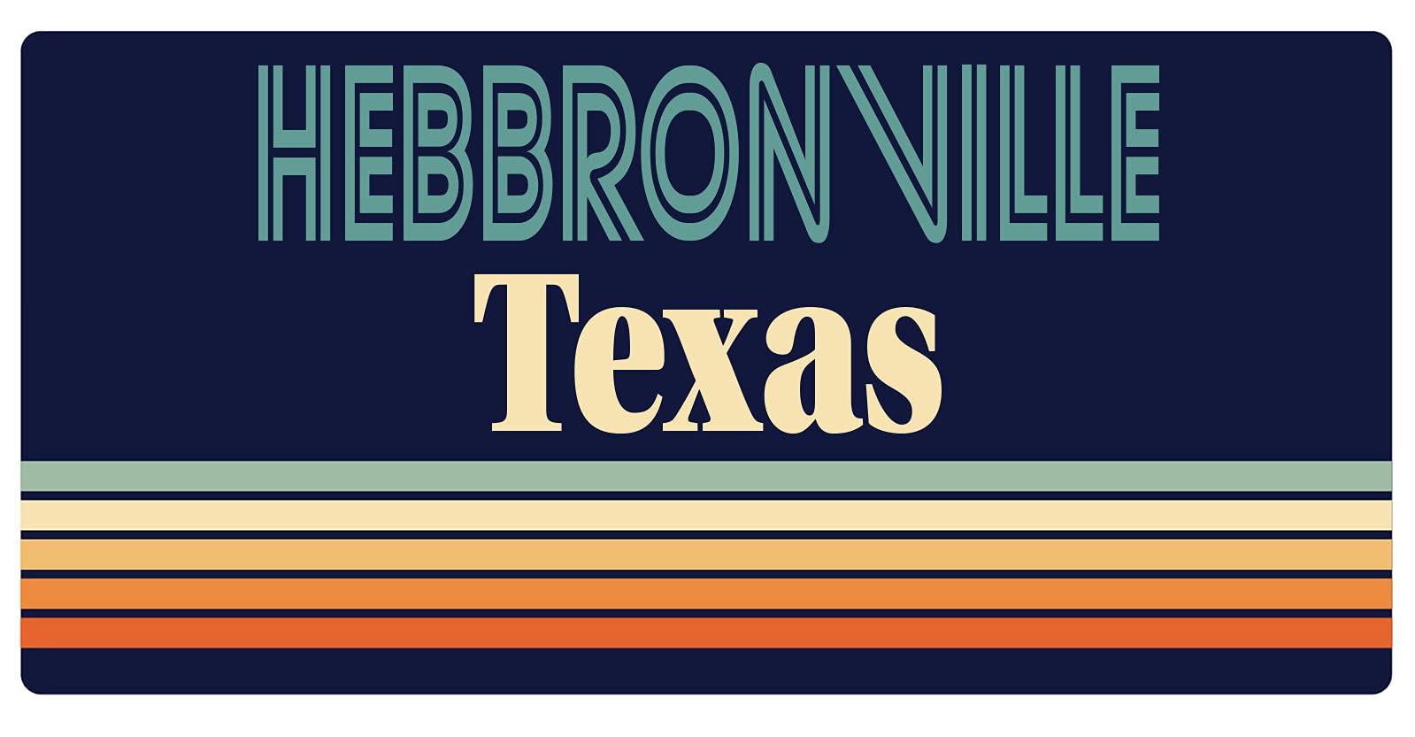 Vintage Texas Fridge Magnet - 5 x 2.5 Inch Retro HEB Bronville Design for Refrigerator, Office & Home Decor