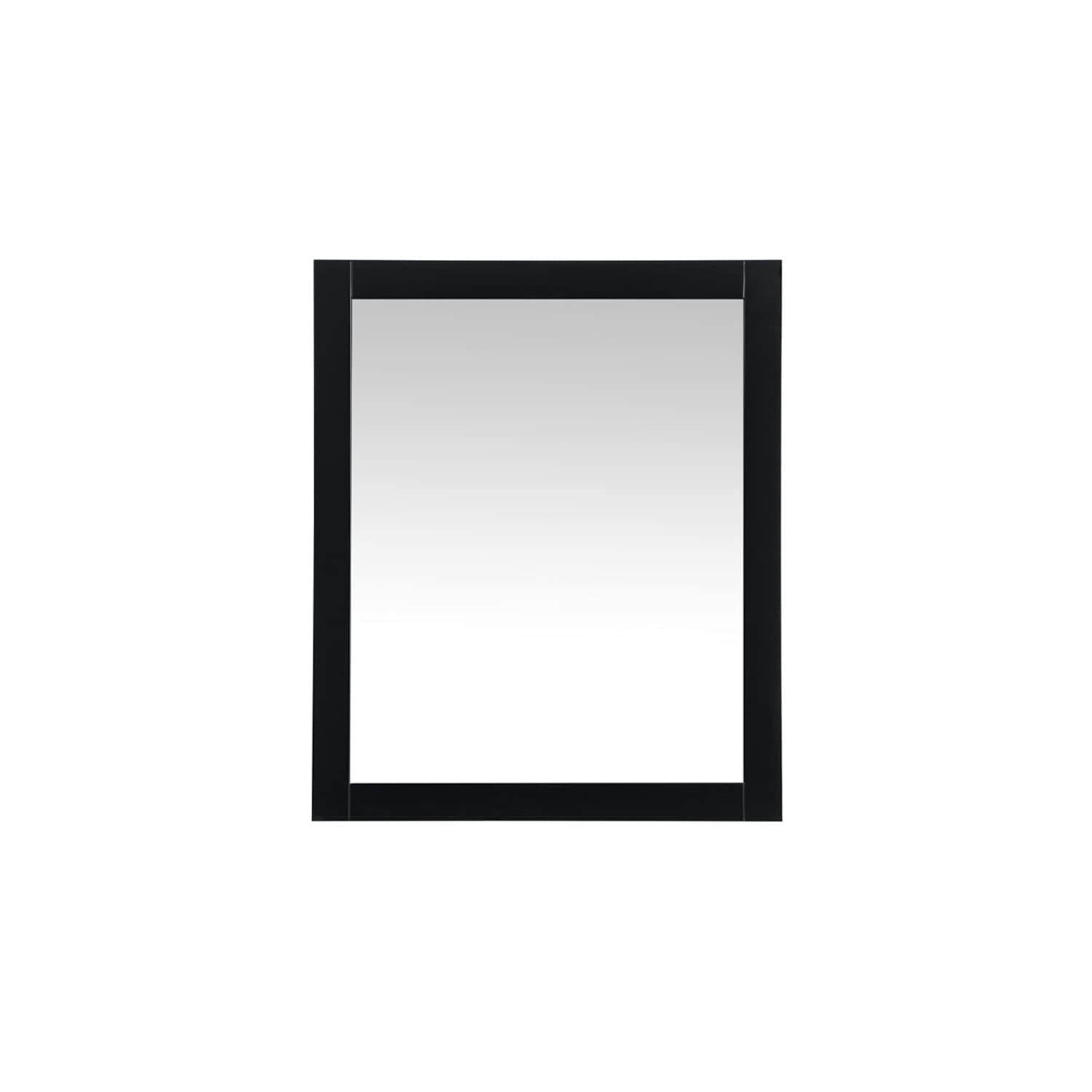 Elegant Black 30x36 MDF Metal Vanity Mirror for Bathroom Decor