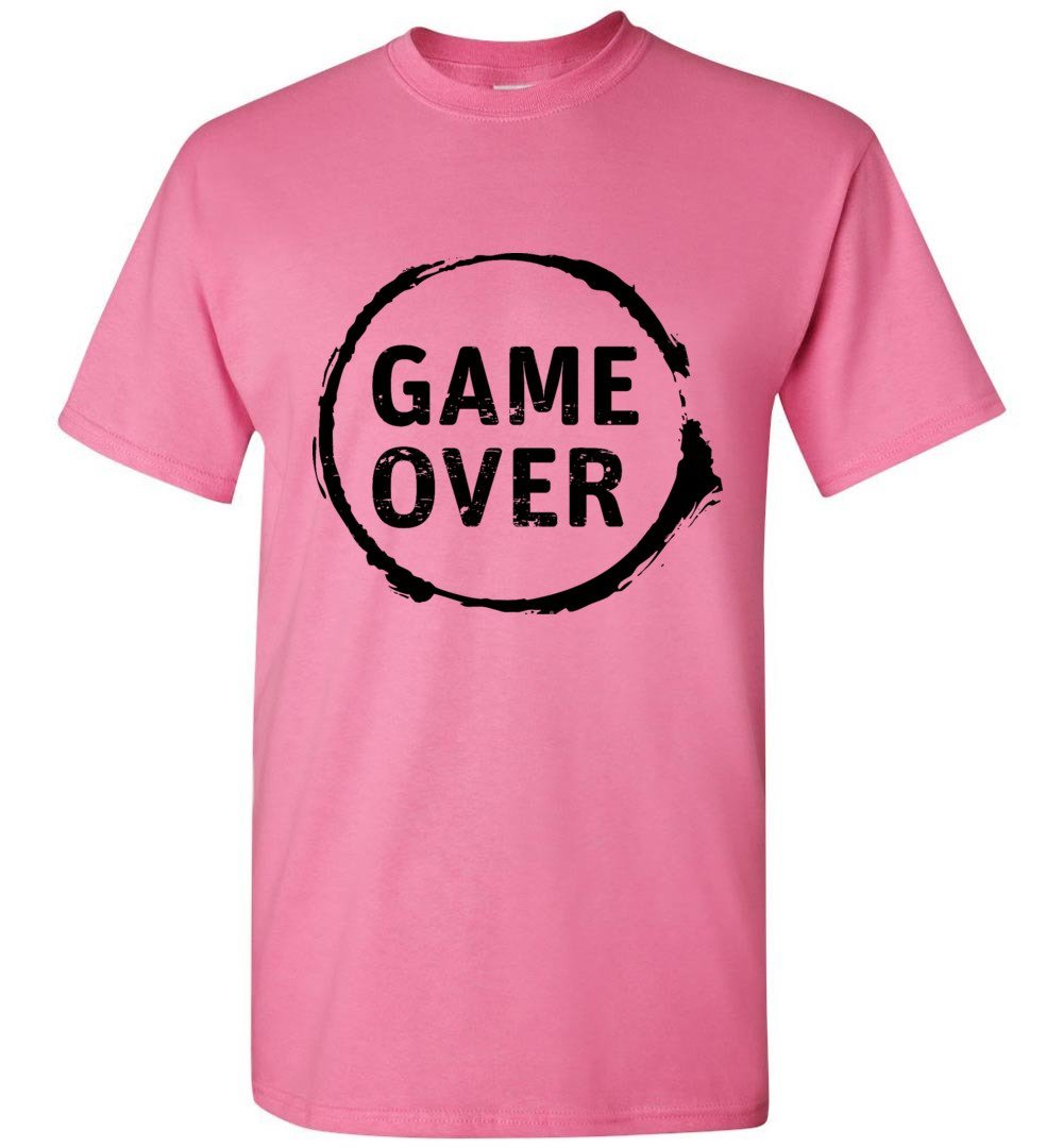 Game Over T恤 - 最佳游戏玩家礼物，适合电竞、聚会、日常穿搭